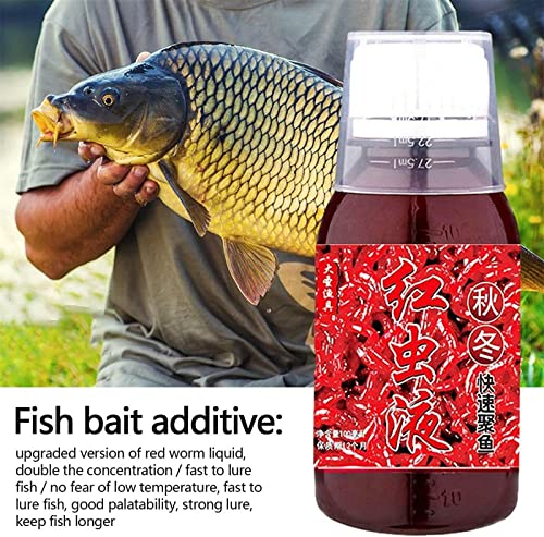 Goniome Red Worm Liquid Bait - 100Ml Fish Scent - Bait Fish Additive, Concentrated Fishing Lures Baits,Safe Effective Fish Bait Attractant Enhancer For Salt Water Water Trout,Cod,Carp (1 Pcs) #TOP2
