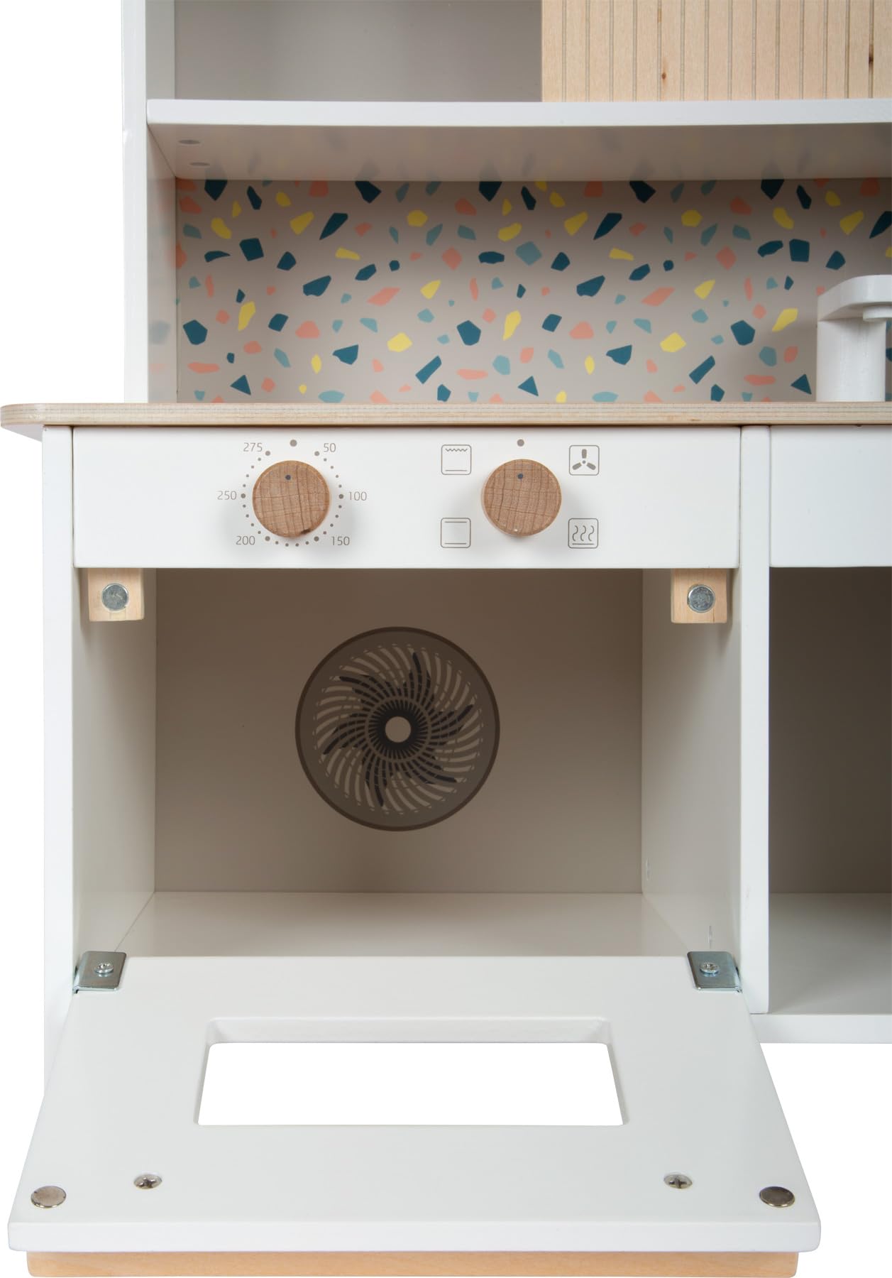 Small Foot Cocina Infantil compacta Terrazzo, Cocina de Madera con Accesorios, Juguete de rol Desde los 3 años, 12728