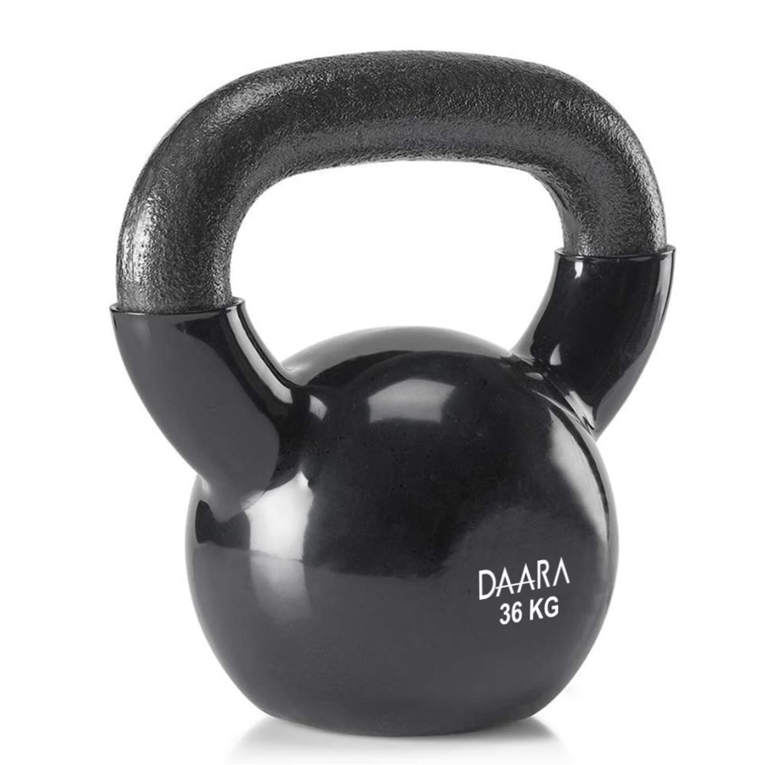 DAARA Vinyl Kettlebell (Black Series Premium Half Coating Vinyl Kettlebell 2KG to 48KG Proudly Made in India) (36 KG (79.86 LBS)) (B09NZYQRJM) Amazon Price History, Amazon Price Tracker
