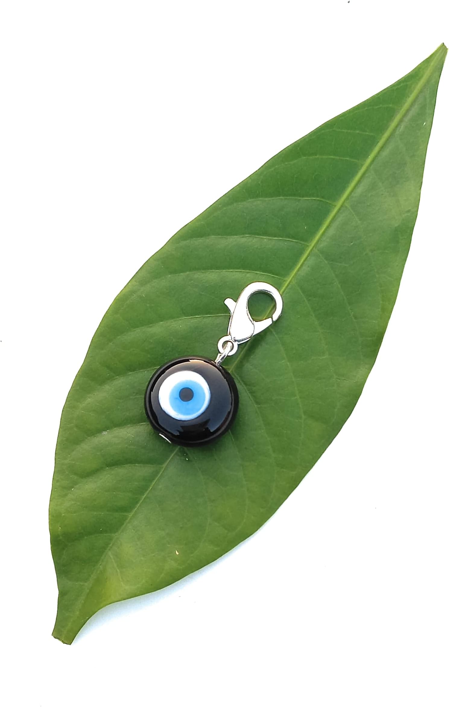 Round eye shape evil eye yellow green beads bunch keychain for men & women car home prosperity negative energy good luck