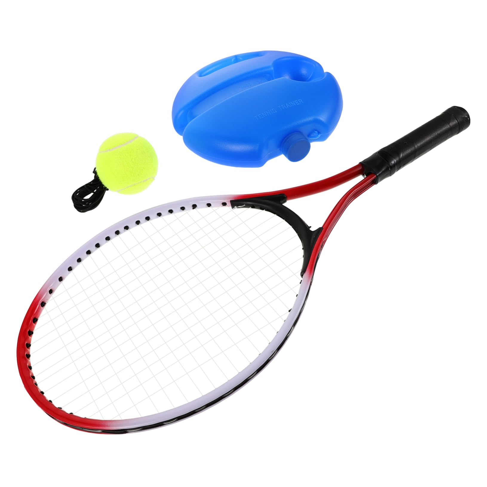 Hemoton 1 Set Tennis Trainer Set for Portable Rebounder Practice Equipment Durable Self Training Tool for Beginners Includes Racket Base Tennis Ball for Skill Development and Fun