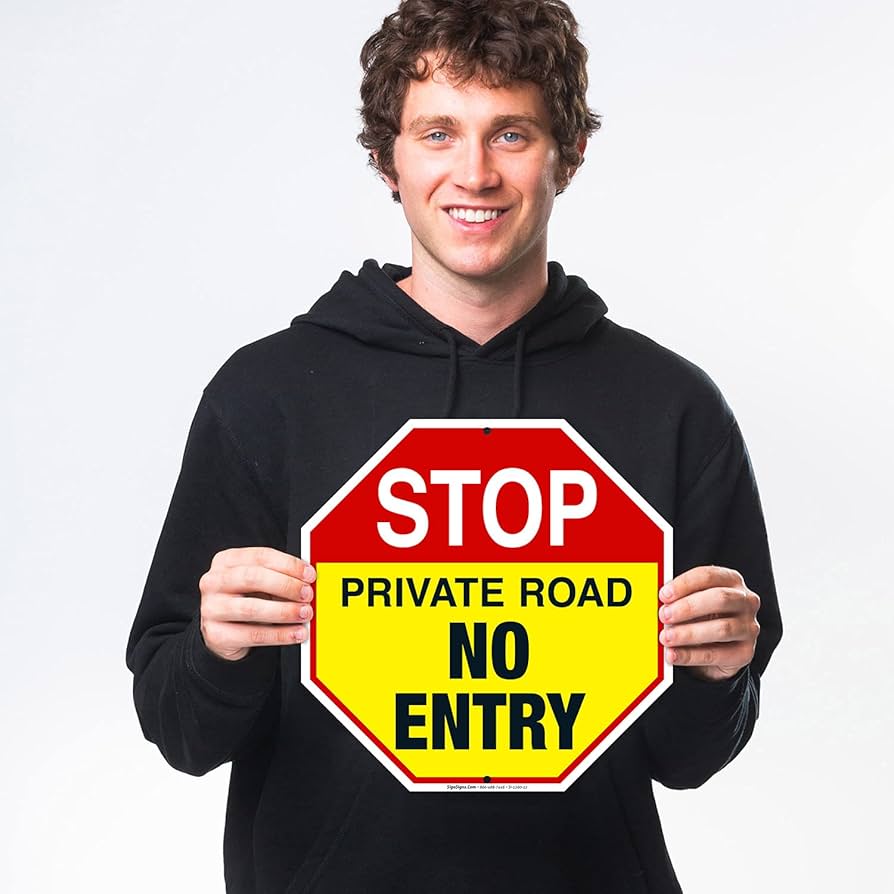 STOP アルミサイン Stop Parking Lot Closed Sign, 12x12 Inches, Rust Free .040