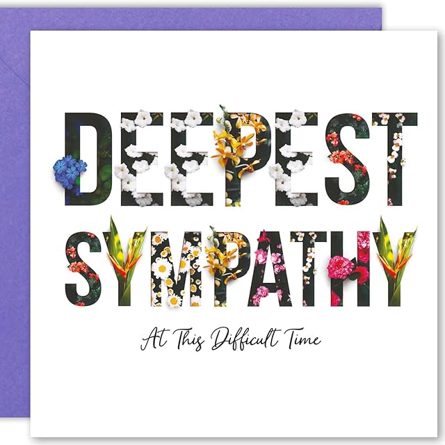 Cult Kitty Thinking of You Card - At This Difficult Time - Condolences Card, Bereavement Card, Sympathy Card Mum, Sympathy Cards Thinking of You, Sorry for Your Loss