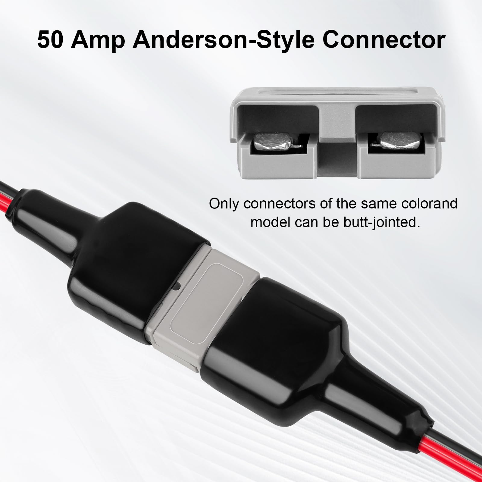 XRDS -RF Filo di rame stagnato da 8 AWG con connettori Anderson da 50 A, 3 m, cavo di prolunga per batteria resistente per pannelli solari, inverter e applicazioni camper