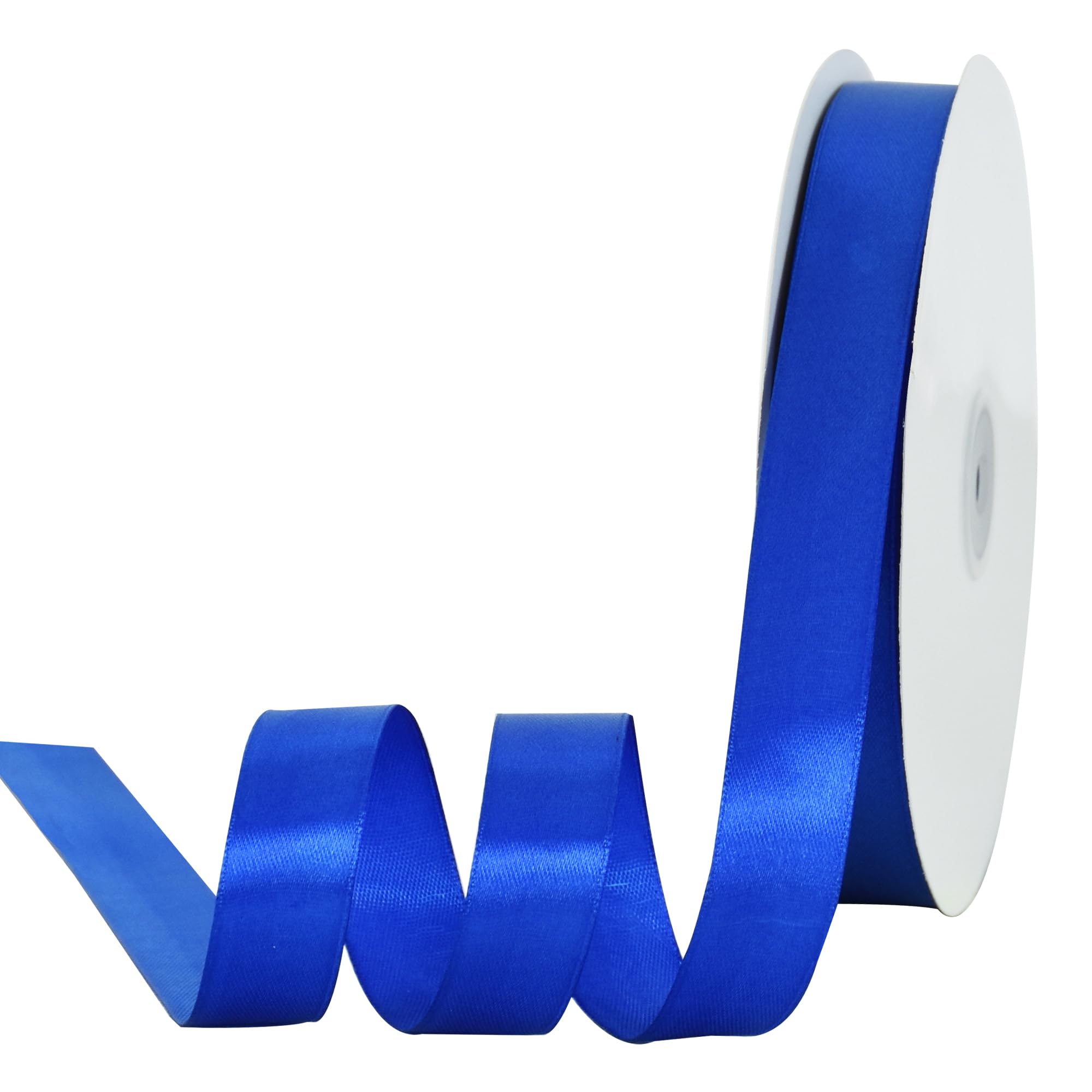 Photo 1 of TONIFUL 7/8 Inch x 100yds Royal Blue Satin Ribbon Graduation Gift Wrapping