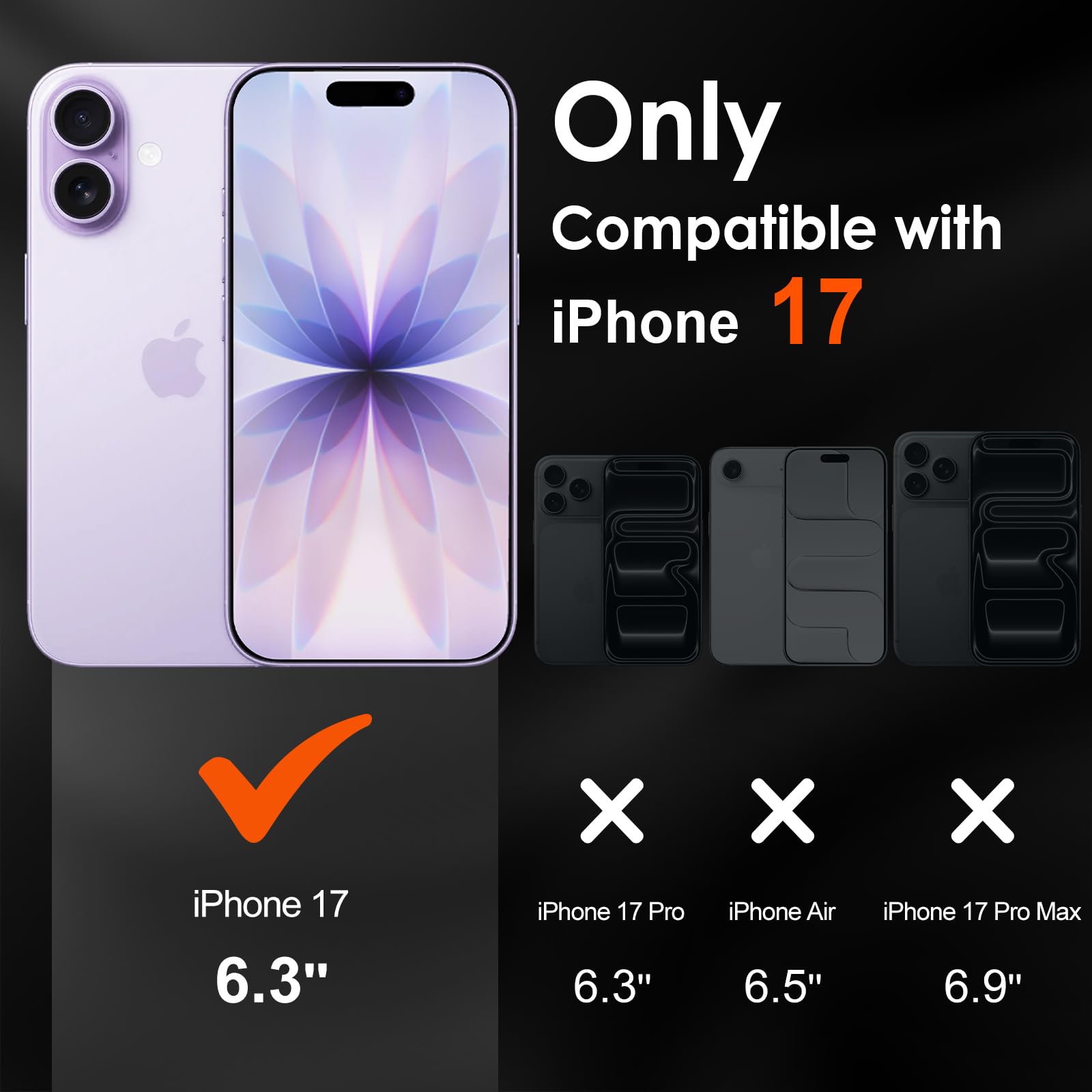 iVoler 3x Pellicola Vetro Temperato per iPhone 17 6.3" + 3x Pellicola Fotocamera + Strumento di Installazione Facile, HD Chiaro, Senza Bolle
