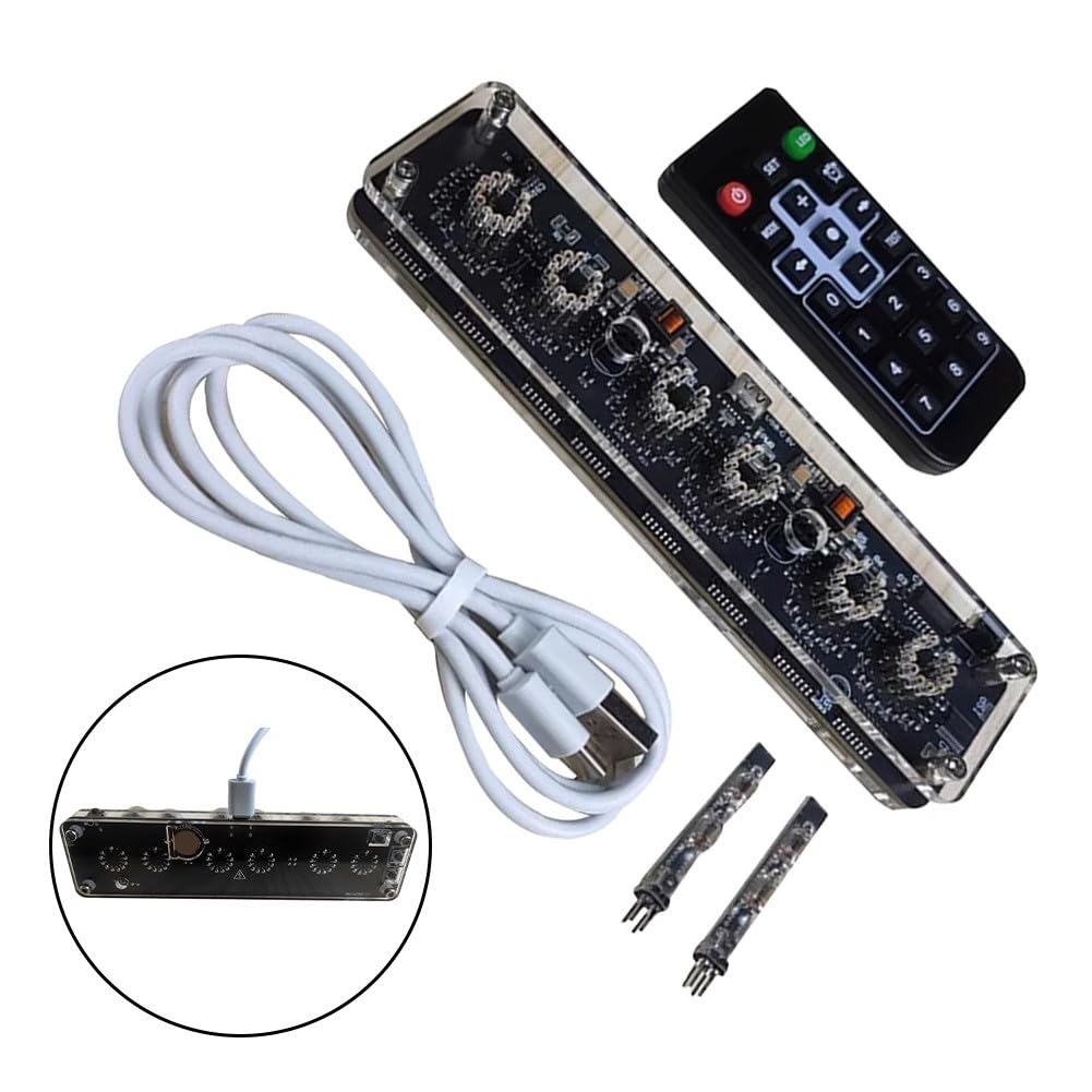 IN14 Nixie Tube Clock Base, soporte de enchufe de 6 dígitos para