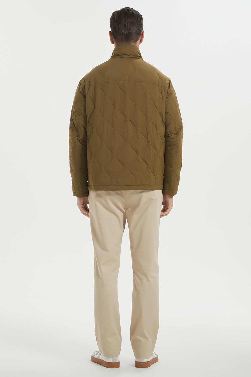 Orolay Men's Lightweight Quilted Bomber Jackets Full Zip Winter Down Coat Water Repellent Casual Outerwear - Image 2