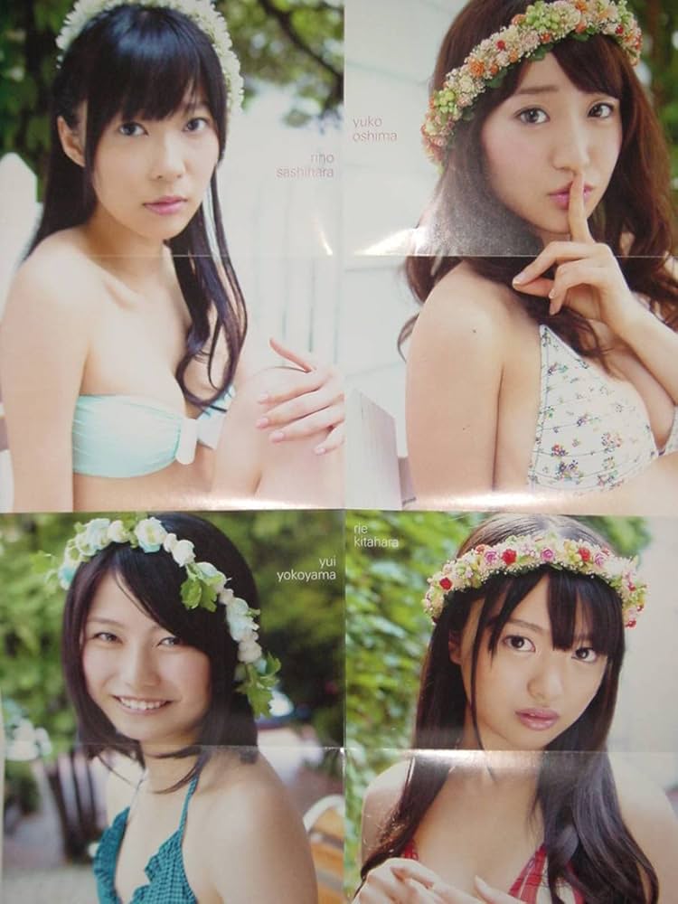 AKB48 Not yet 大島優子 指原莉乃 横山由依 北原里英　サイン入写真 Not yetが“ギリギリ新年会”開催 優子・指原・北原・横山の4