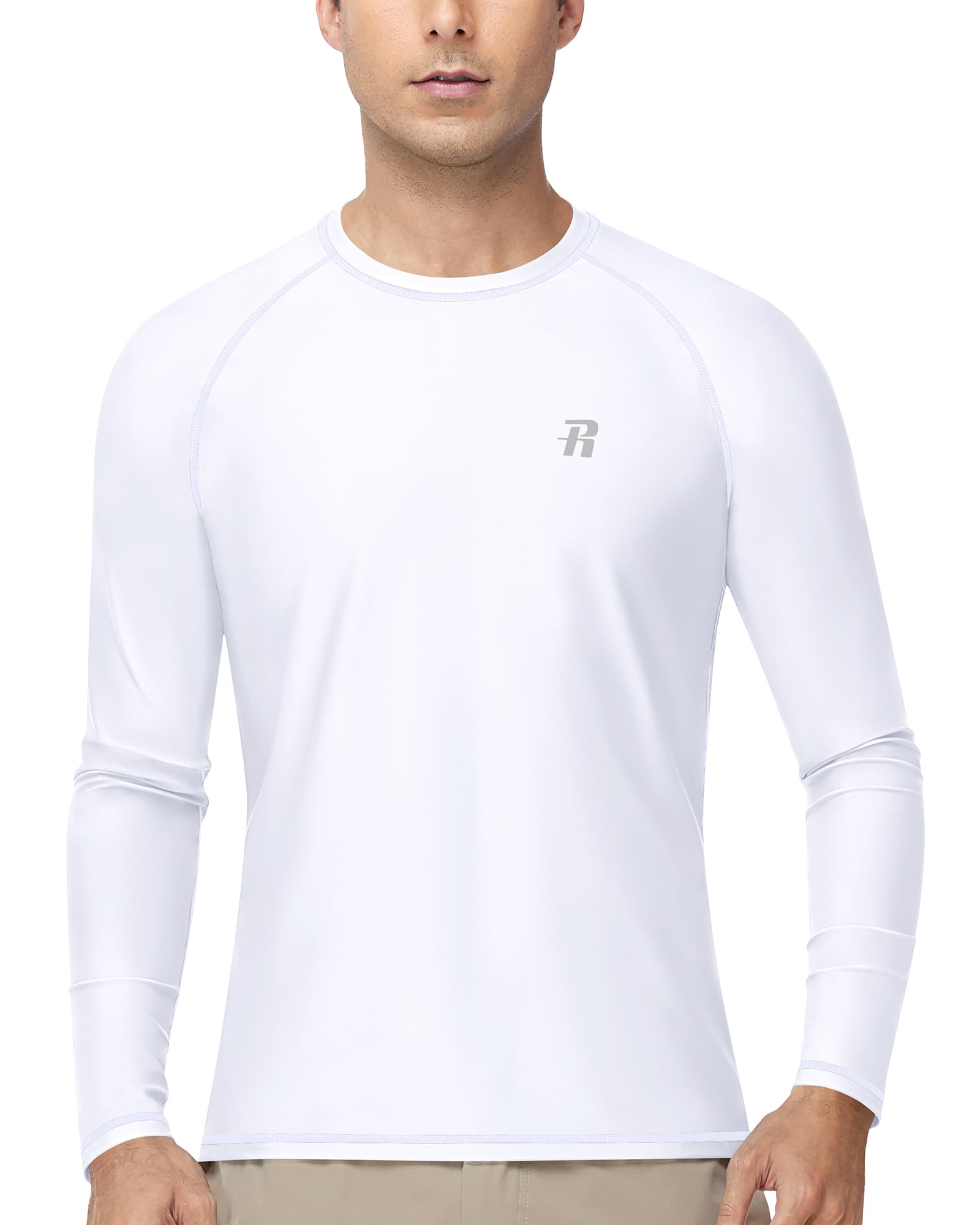 Runhit UV Shirt Herren Langarm UPF 50+ Sonnenschutz Schwimmshirt Badeshirt Schnelltrocknend & Atmungsaktiv, Elastisches Rashguard für Surfen Laufen Angeln Outdoor Sport