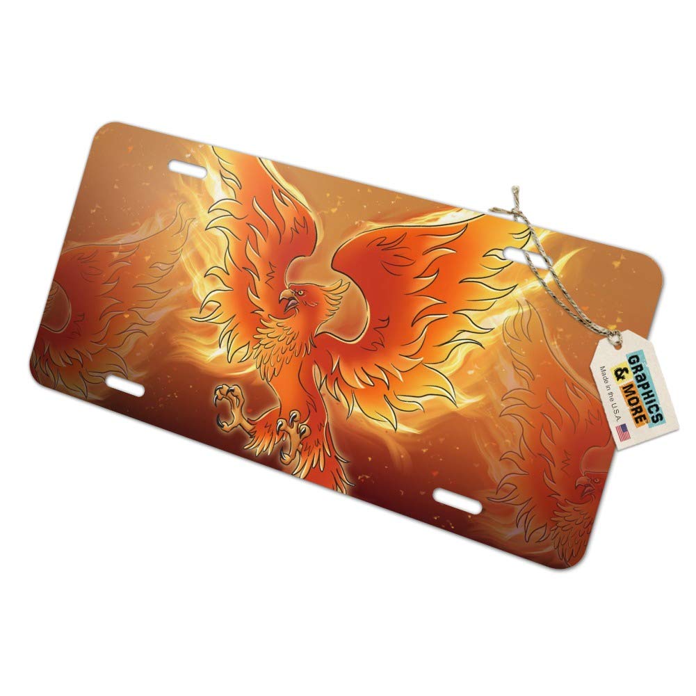 GRAPHICS & MORE Phoenix Rising from The Flames Novelty Metal Vanity Tag License Plate