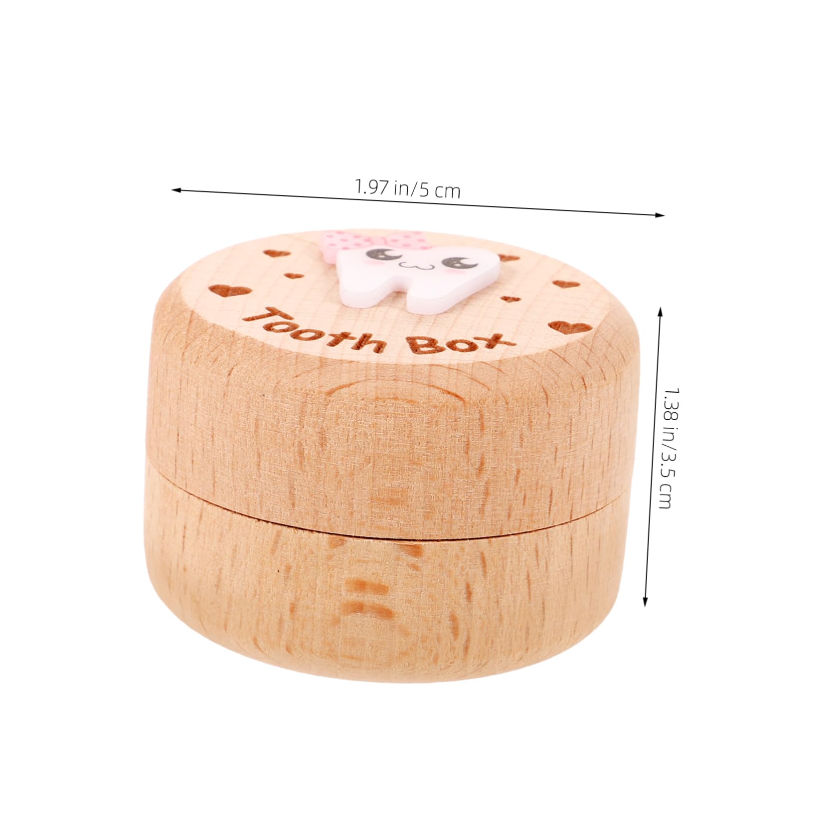 TOYANDONA 4piezas Cajita De Madera Para Dientes De Leche Almacenamiento Compacto Para Recuerdos Infantiles Caja De Recuerdos De Dientes Para Niño Niña Para Guarderías y Cumpleaños