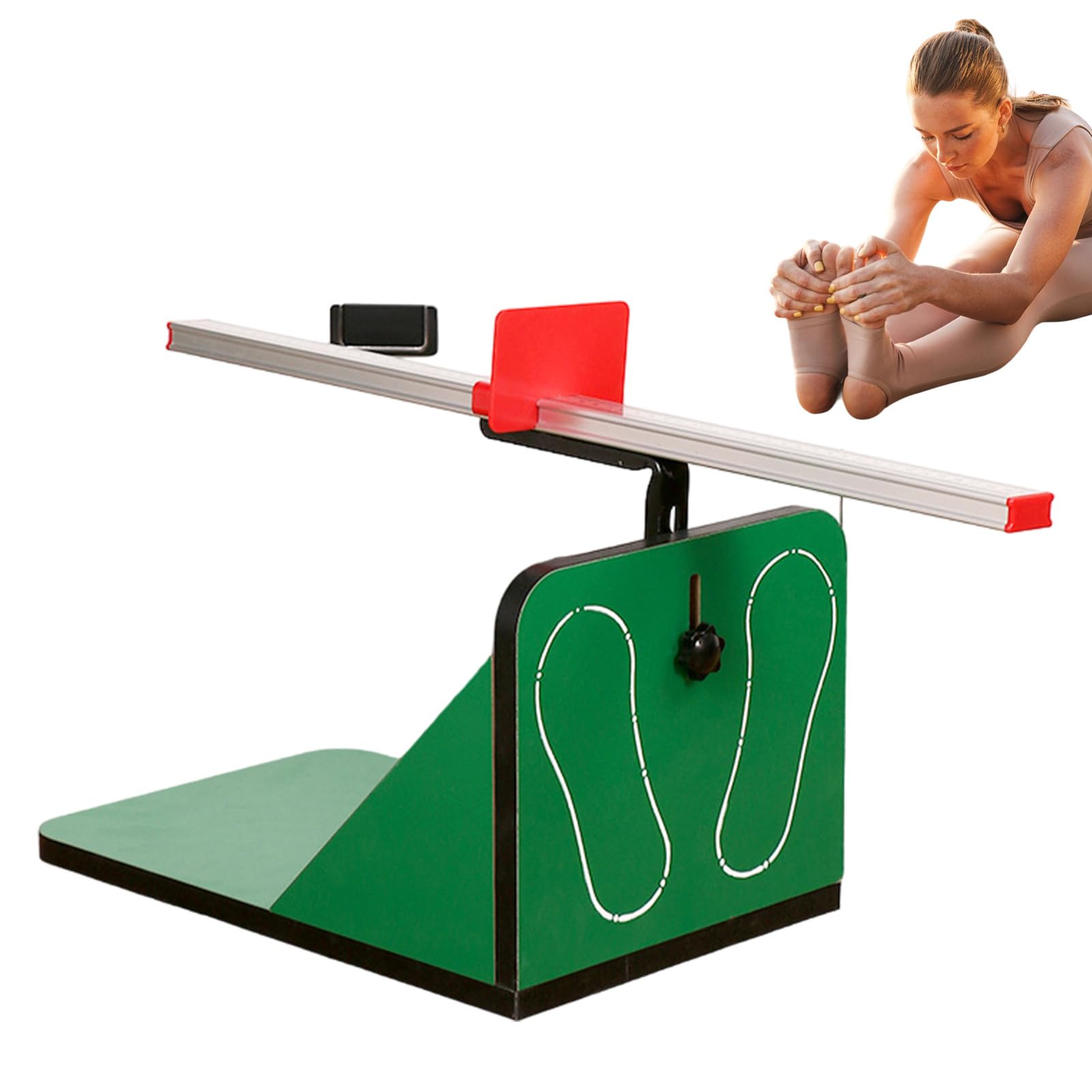 Testbox - 15,75 Zoll Genaue Skala, Verdickter Tragbarer Tester, Sitz | Und Reichweitenverstellbare Hebestange | Fitness-Flexibilitätsmessgerät Für Schüler Und Sportler