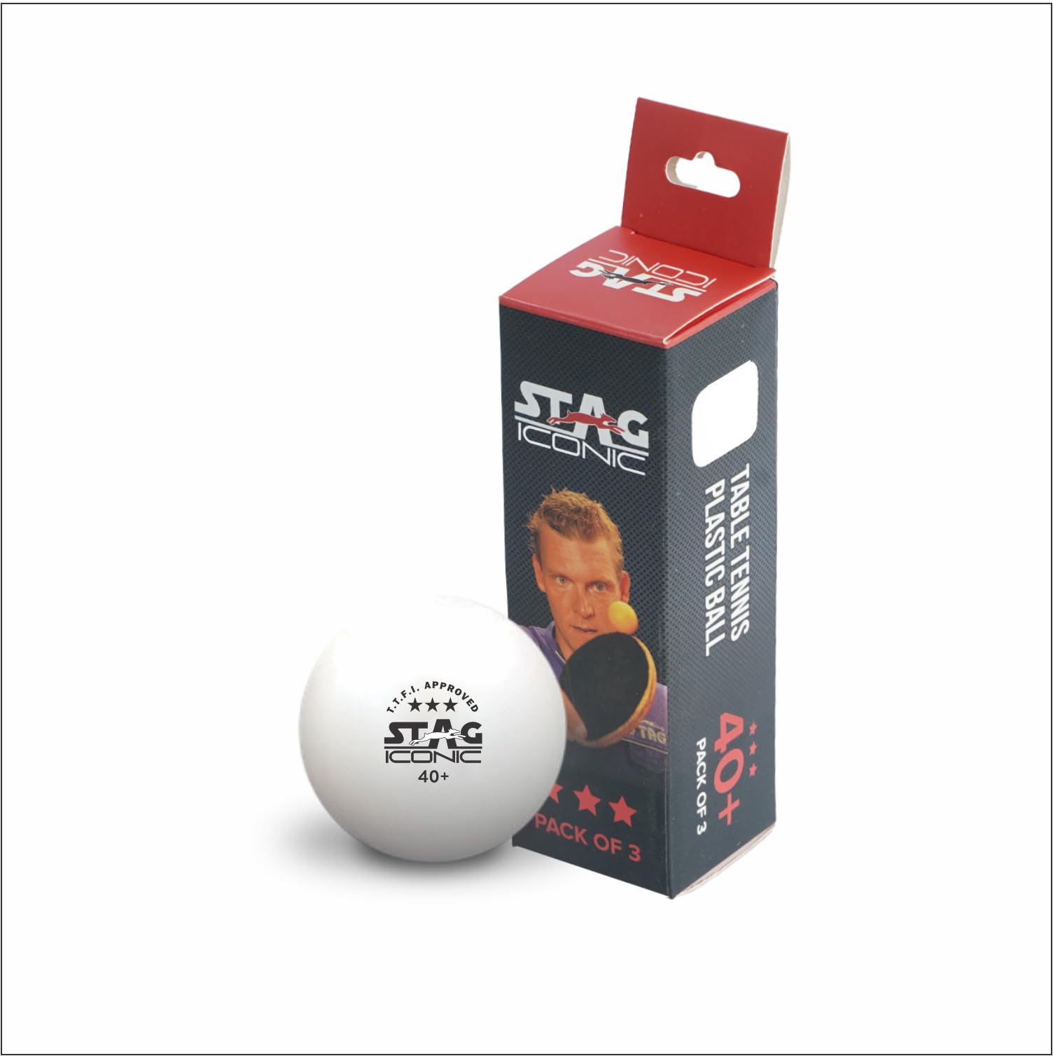 STAG ICONIC Table Tennis Balls - 3 Star Quality -3
