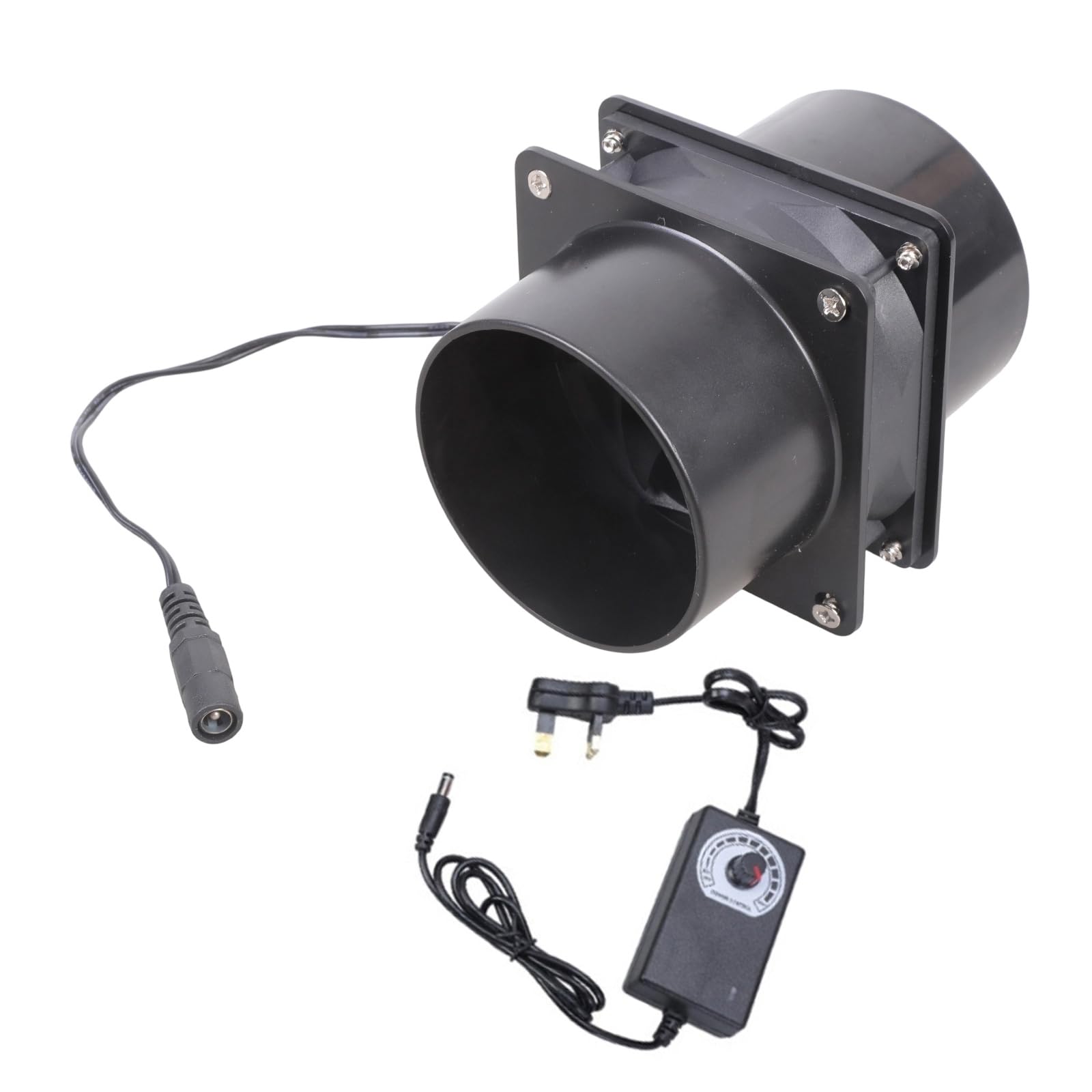 Fromceo 8Cm 12V 0.4A Exhaust Fan Quiet Duct Extractor Ventilation Air Blower Ventilator With Speed Control Inline
