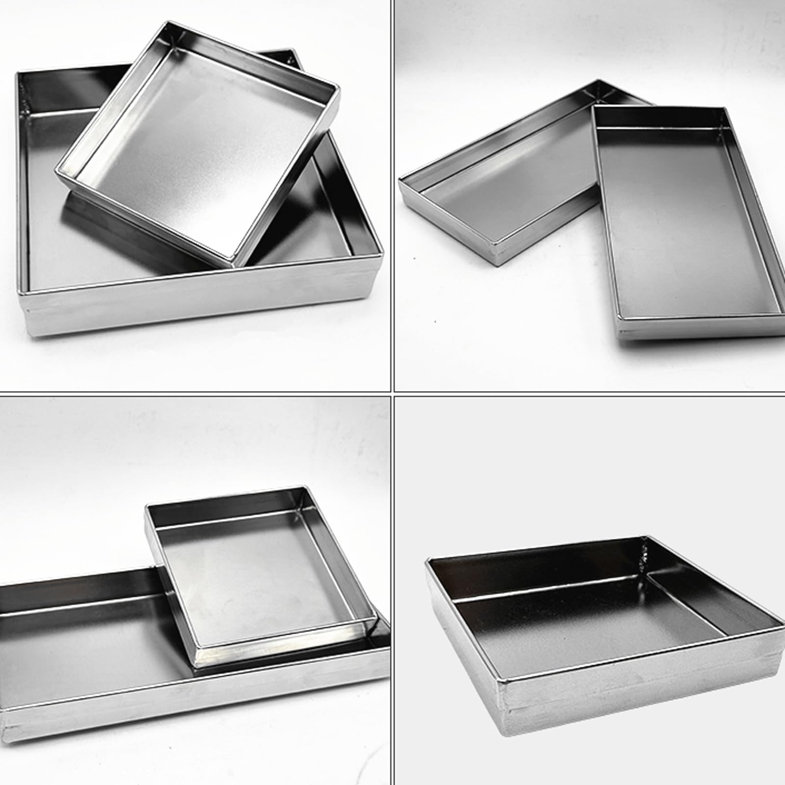 Vaschetta Raccogligocce Universale per Condizionatore d'Aria,Bacinella di Raccolta Condensa in Acciaio Inox,Vaschetta di Raccolta dell'Acqua per Lavatrici,per Cucina,Lavanderia
