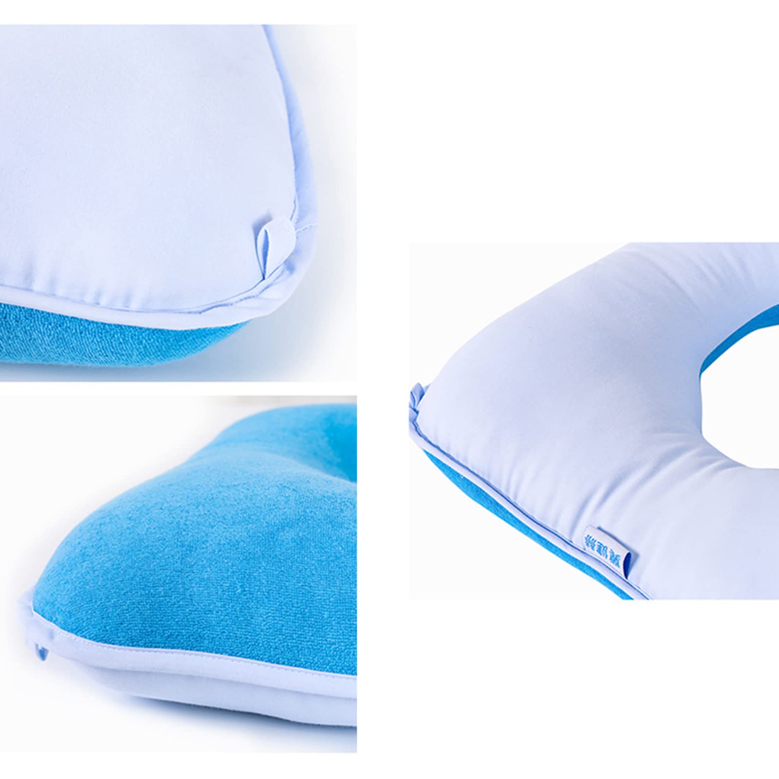 Donut Tailbone Pillow - Cojín para hemorroides para llagas en la cama Aliviar el alivio del dolor en silla de ruedas, Embarazo, Asiento de cojín en forma de donut para pacientes mayores,M,Gris (Blue