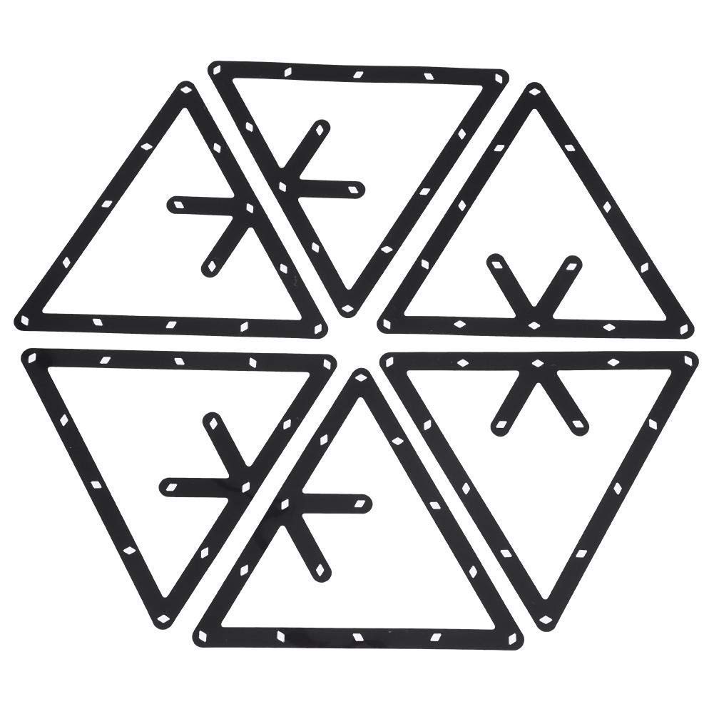 Triángulo Billar, Soporte Triangular 6 Unidades para Bolas de Billar, Accesorio Profesional para Taco de Billar, Rack de Billar para Jugadores en Hogar Bar Club y Torneos