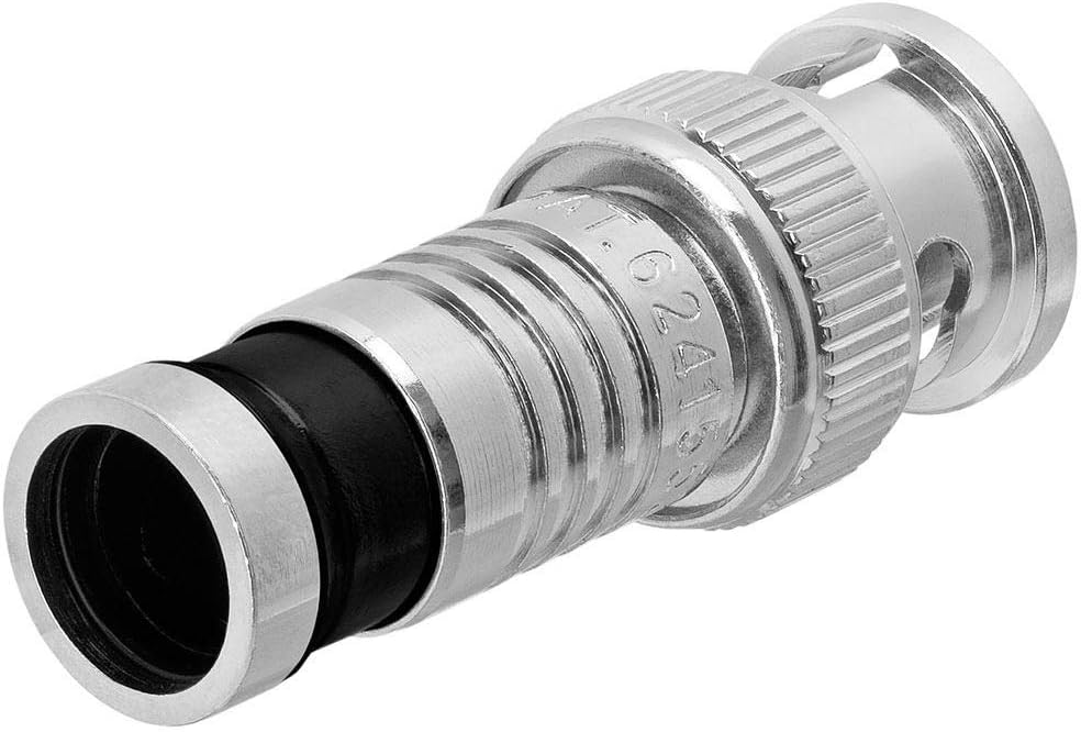 Platinum Tools 18039 BNC RG6 Compression, Nickel 6/Clamshell, Pack of 6