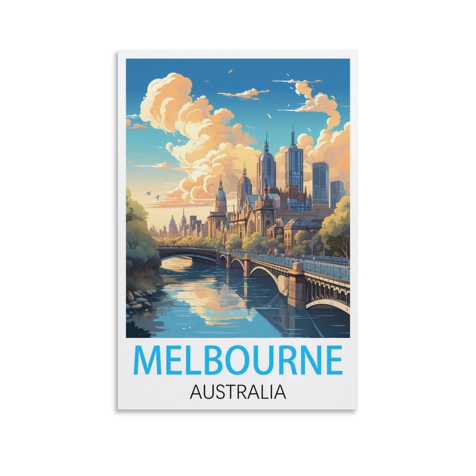 Vintage Metal Tin Sign Funny,Melbourne Australias,Decoration for Home Wall Art Kitchen Bar Pub Room Farm Garage Vintage Retro Poster Plaque 15x30cm
