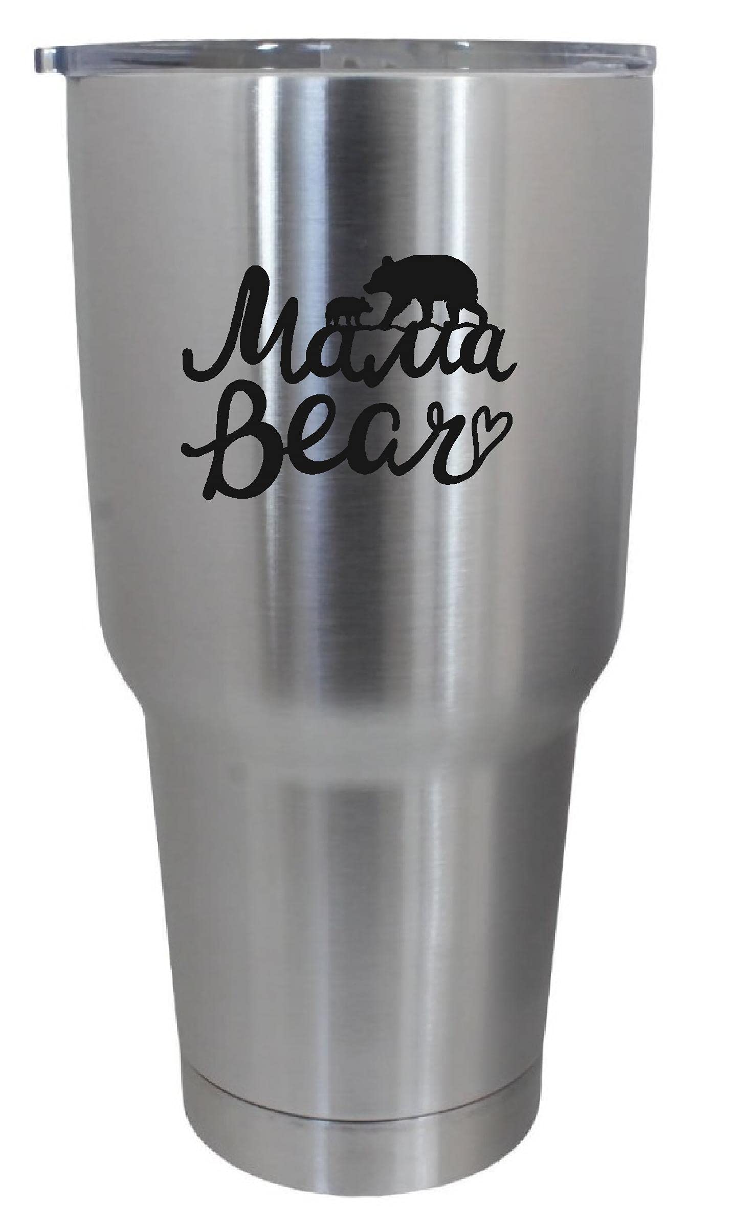 Cups drinkware tumbler STICKER - Mama bear with baby decal decoration