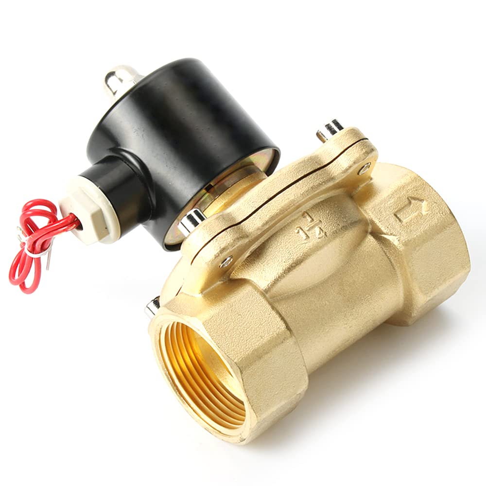 Électrovanne électrique en laiton, vanne d'air 3/4 pouces 220 V normalement refroidie pour le mazout de l'air de l'eau