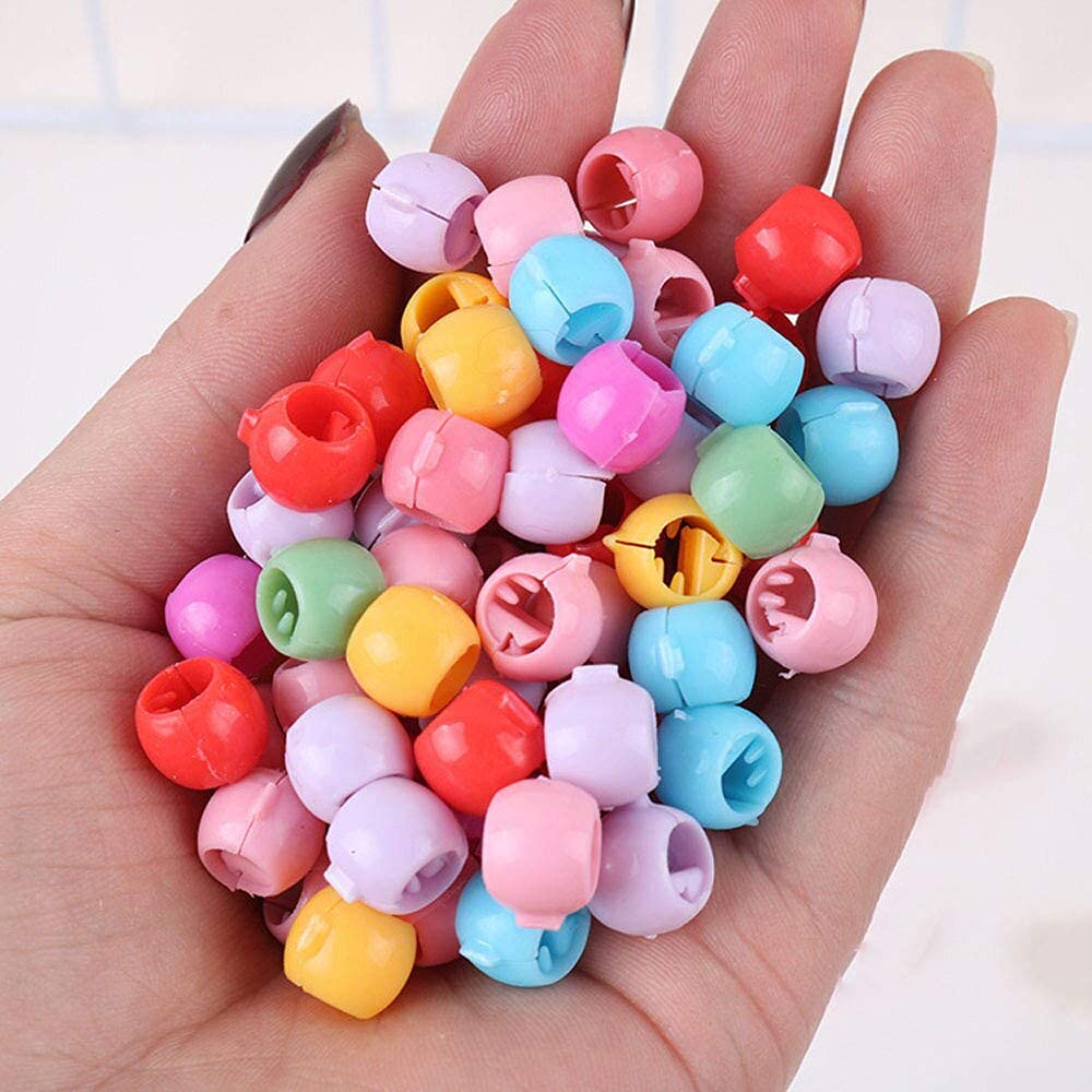 Snowpearl Hair Accessories Small Hair Claw Beads Clips, Candy Color Plastic Hair Clips for Girls & Women - Multicolor | Pack of 50 Pieces 4