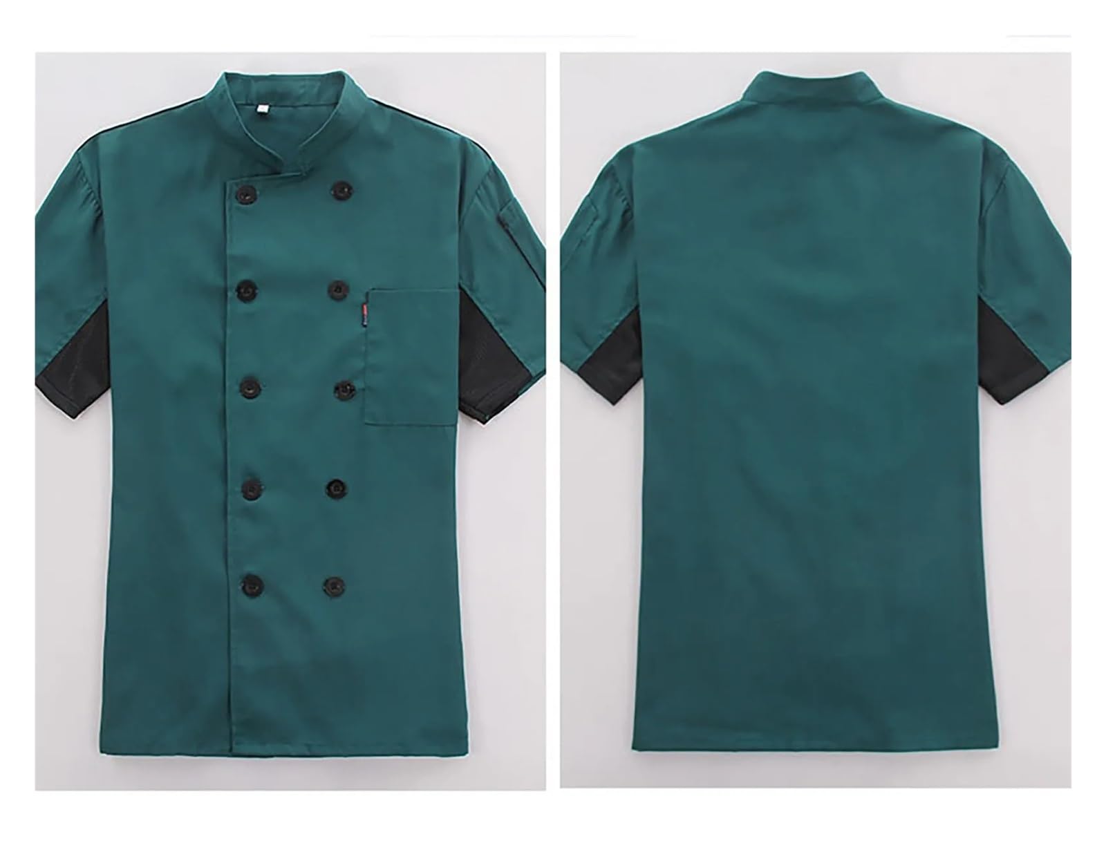 Giacca Chef Uomo Giacca Unisex for Chef di Hotel E Ristoranti, con Maniche Corte, Divise da Lavoro, Doppiopetto for Uomo(Black,XXXL)