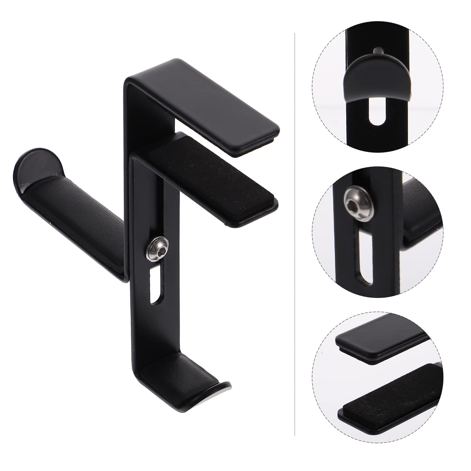 Uonlytech 3pezzi Supporto Regolabile Per Cuffie Da Scrivania Gancio Metallo Con Rivestimento Pu Per Protezione Compatibile Con Diversi Desktop e Design Ergonomico Per Cuffie e Microfoni