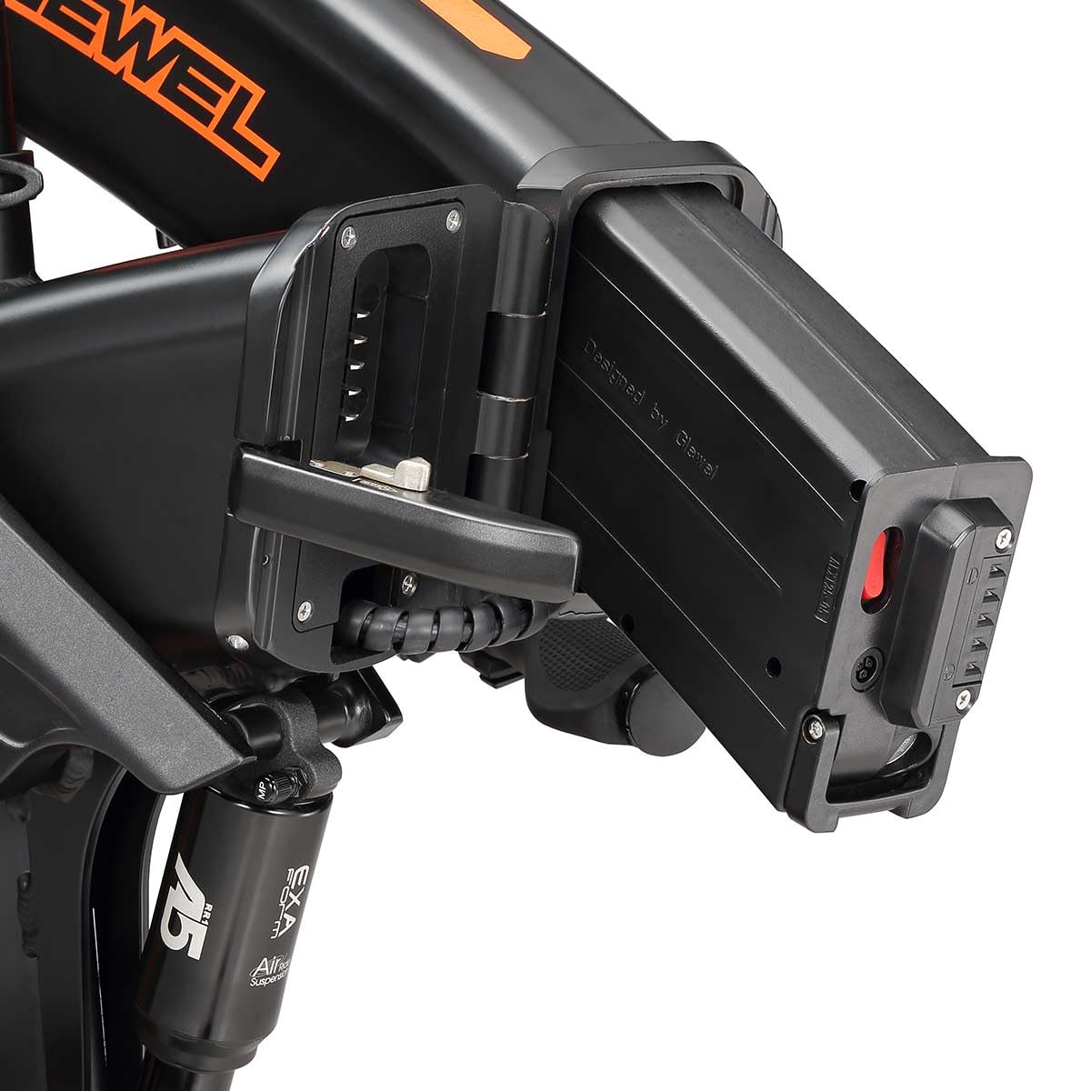 GLEWEL ELITE Bici Elettrica Fat Tire Pieghevole for Uomo, Doppia Sospensione ad Aria, Motore 60 Nm, Shimano 8 Velocità, Autonomia 75+ km, Freni Idraulici, Luci LED con Frecce e Stop
