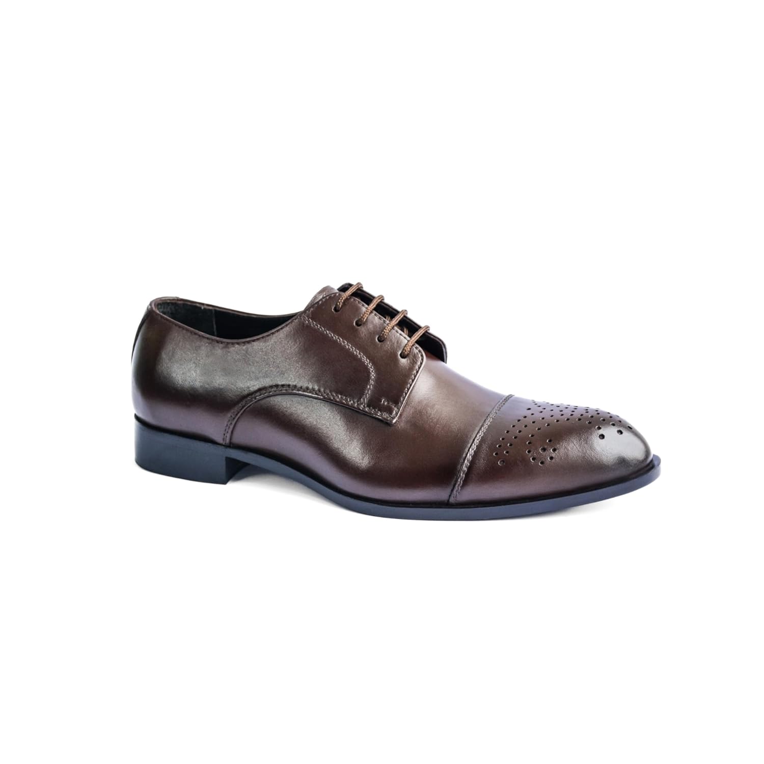 Sapatos sociais masculinos feitos à mão em couro formal Oxford para negócios premium Brogue Derby sapatos sociais retrô para homens