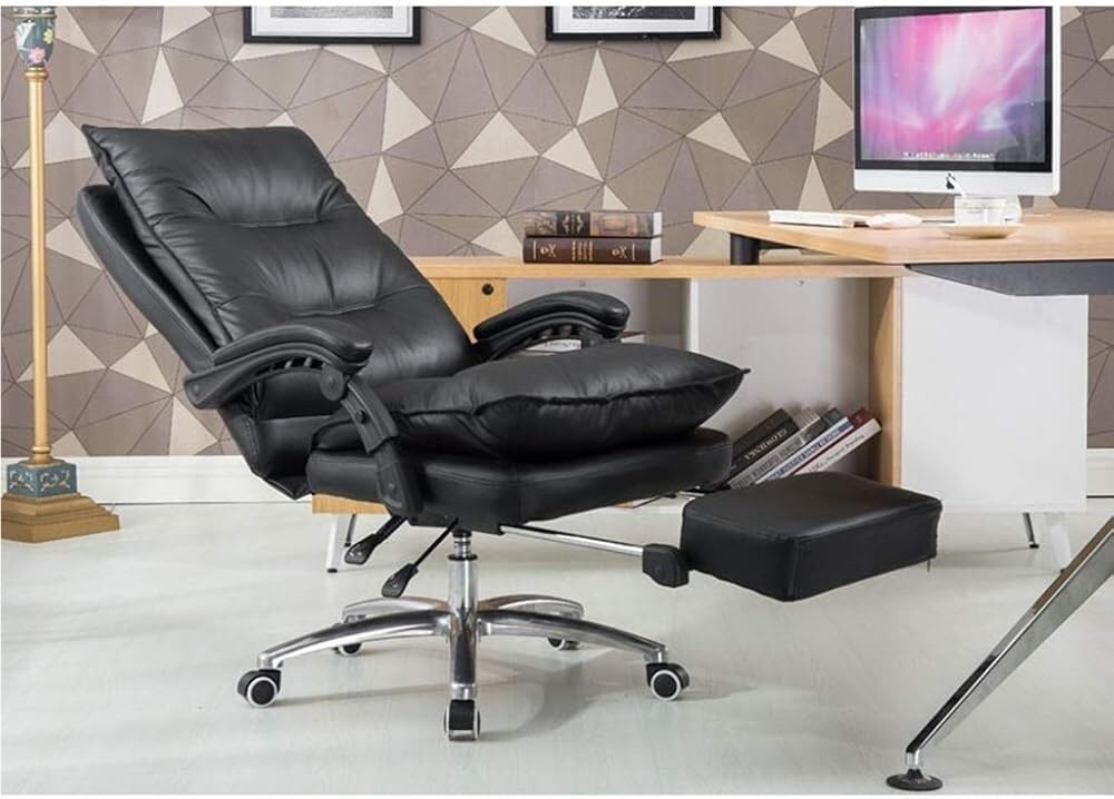 Moderna Sedia Da Ufficio Reclinabile In Pelle Con Meccanismo Di Sollevamento E Girevole, Comoda Sedia Da Ufficio Con Schienale Alto, Sedia Ergonomica Per Computer, Per Gaming O Postazione Di Lavoro I