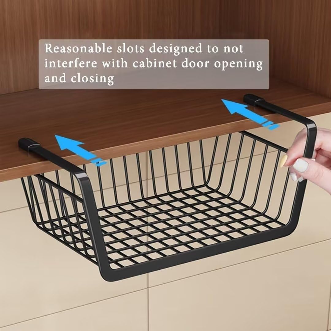 Organizador de cesta de almacenamiento para cocina, baño, oficina, despensa, almacenamiento de alambre de metal colgante
