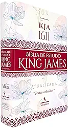 Bíblia de Estudo King James Atualizada | KJA | Textos Coloridos | Letra Grande | Luxo Feminina