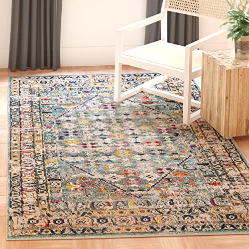 Tapete SAFAVIEH Monaco 4' x 5'7" Azul Gris miniatura 2