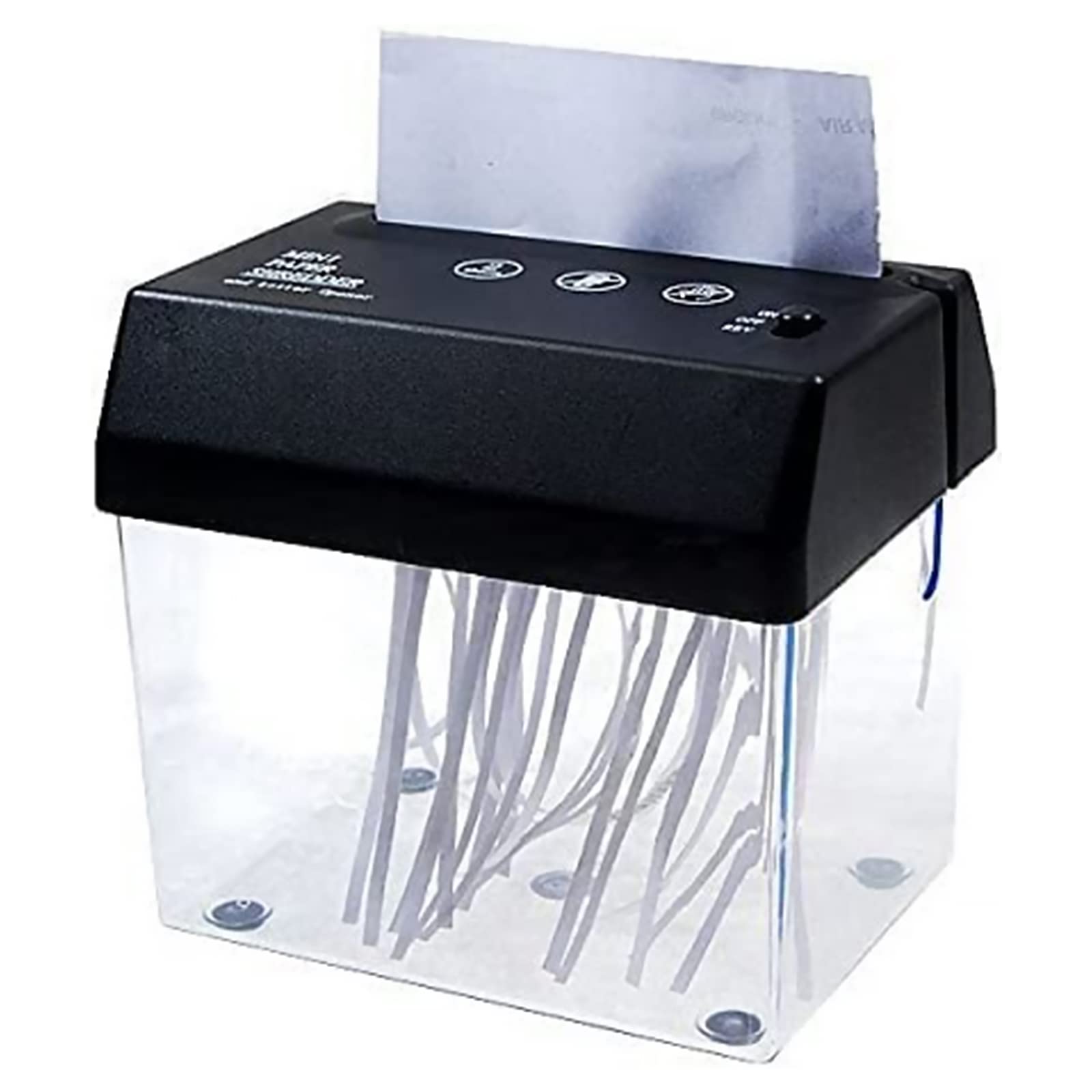 A6 Mini Electric USB Paper Shredder Cutting Machine for Office, School, Home - Desktop Stationery for Bills, Receipts (Black)