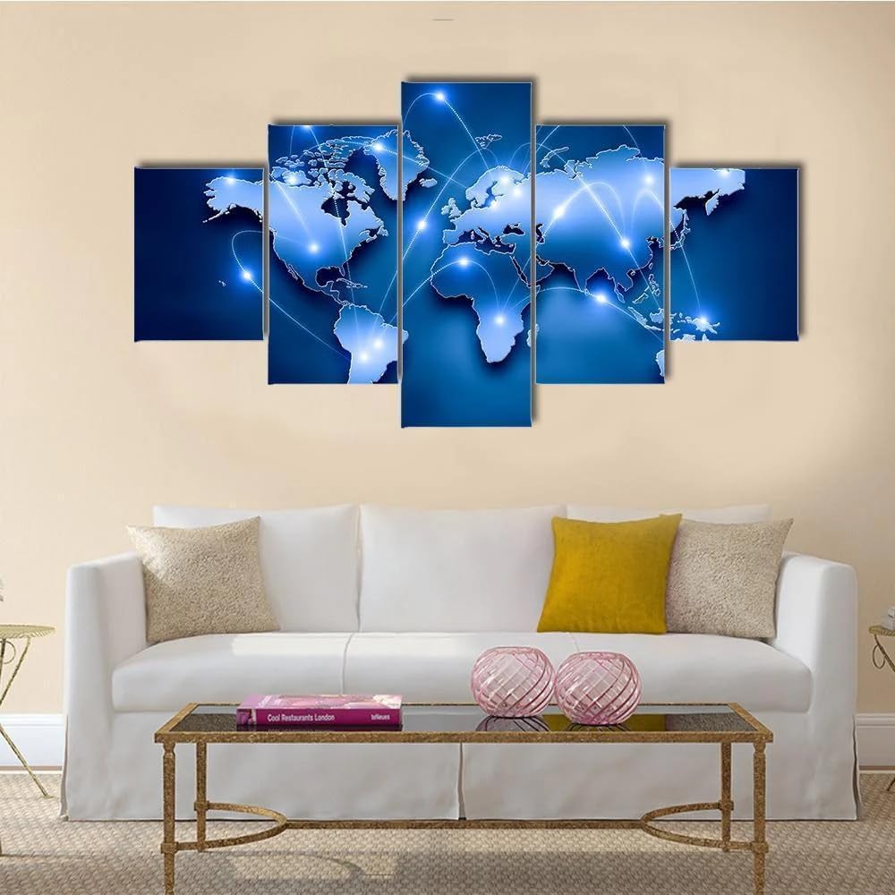 Mappemonde affiche décoration murale géante pour salon moderne - 7