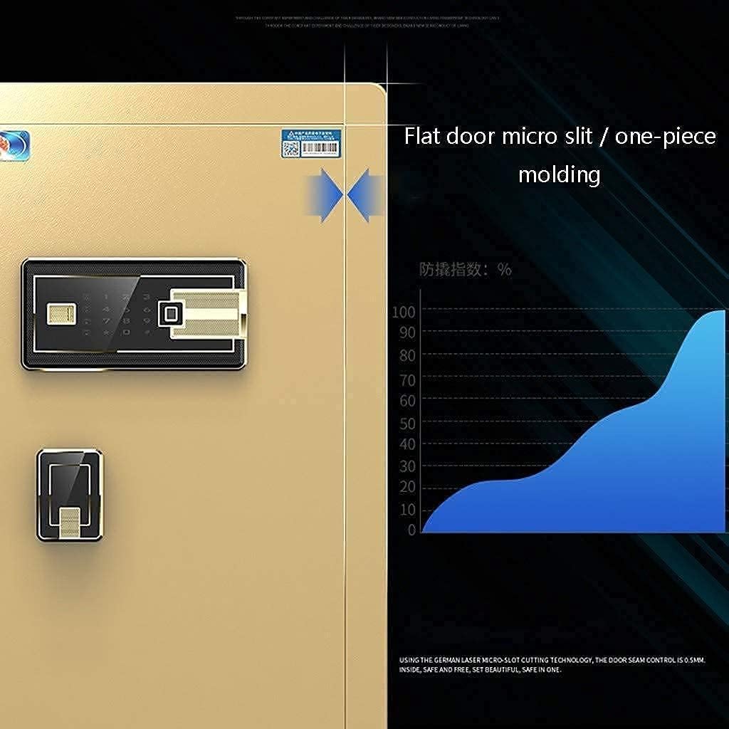 strongbox and Durable Fireproof Waterproof Cabinet Box Security Lock Boxes 60CM Large Money Fingerprint Password All Steel Hidden Wall Safe Thick Door