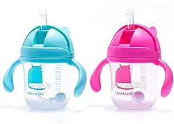 Copo Bebê 360 Mágico Treinamento Antivazamento Alça 220ml (Rosa)