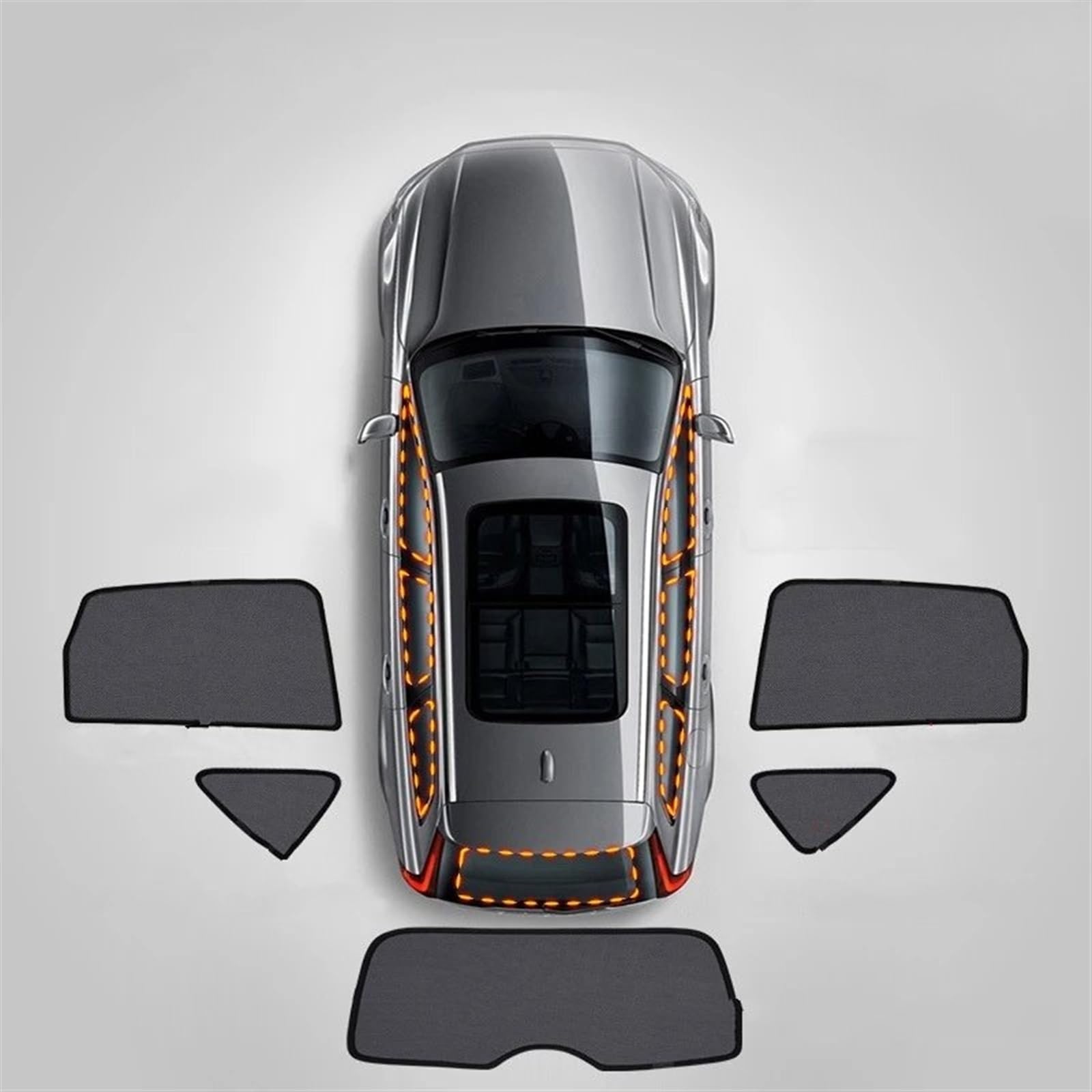 Parasol Ventana Lateral Coche para CR-V III para CRV 2007 2008 2009 2010 2011 Parasol Ventana Coche Protección UV Cortina Automática Parasol Visera Malla Red Parasol Coche(5Pcs No Front)