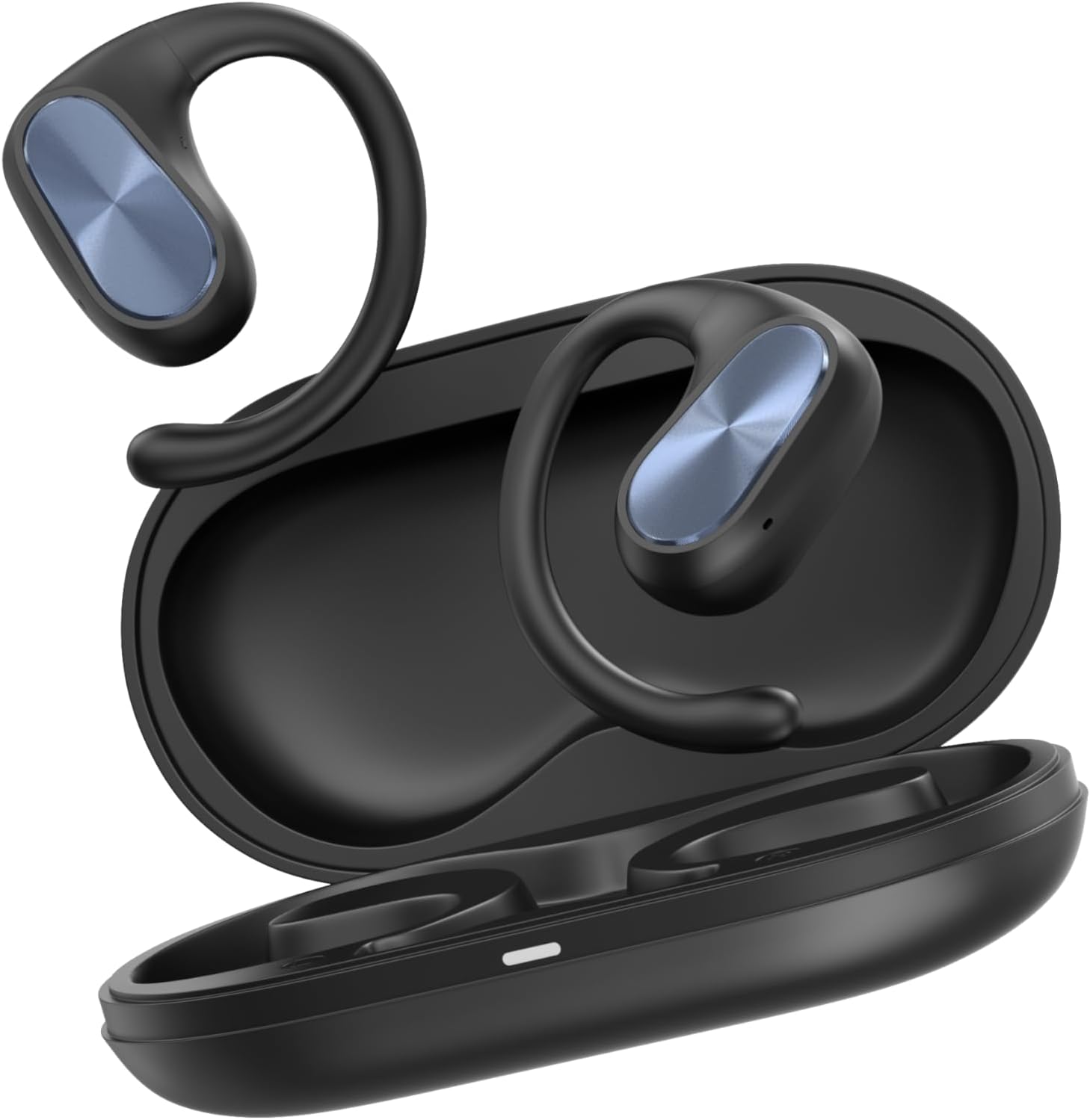 Open Ear Headphones, Wireless Earbuds with Rich Bass, Bluetooth Stereo Sports Headphones with Charging Case, 45H Playtime Earbuds IPX5 Waterproof for Cycling, Running, Travel (0.3oz Lightweight) - Image 8