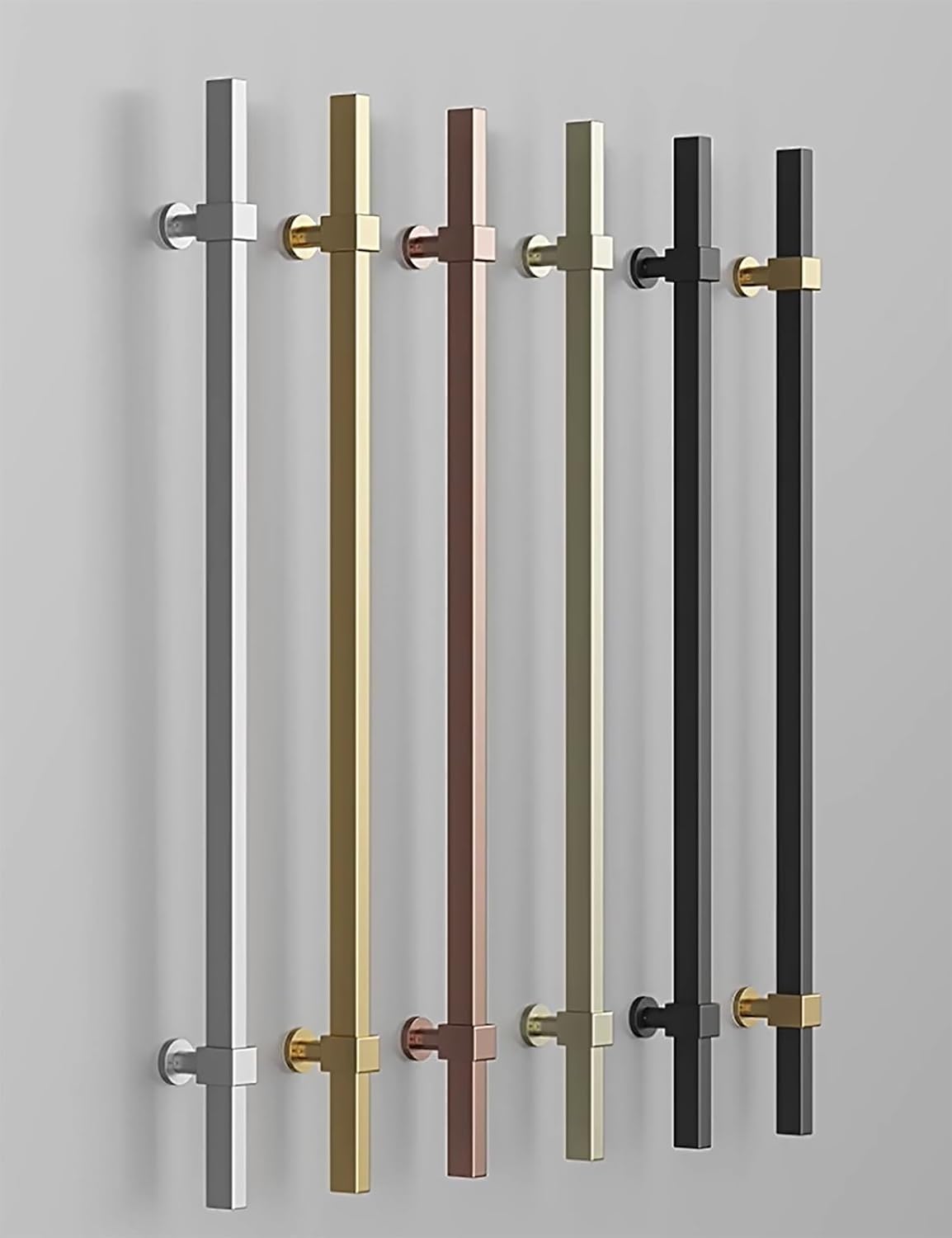 Stainless Steel Door Pull Handle - Heavy-Duty Two-Sided Entry Bar for Front Doors, Wooden Gates & Glass Doors