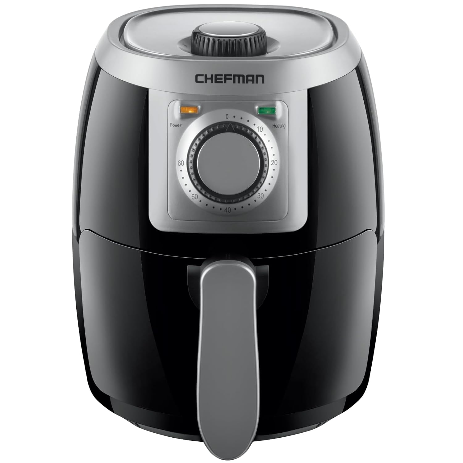 CHEFMAN Small Compact Air Fryer Healthy Cooking 2 Qt Nonstick User Friendly and Adjustable Temperature Control w 60