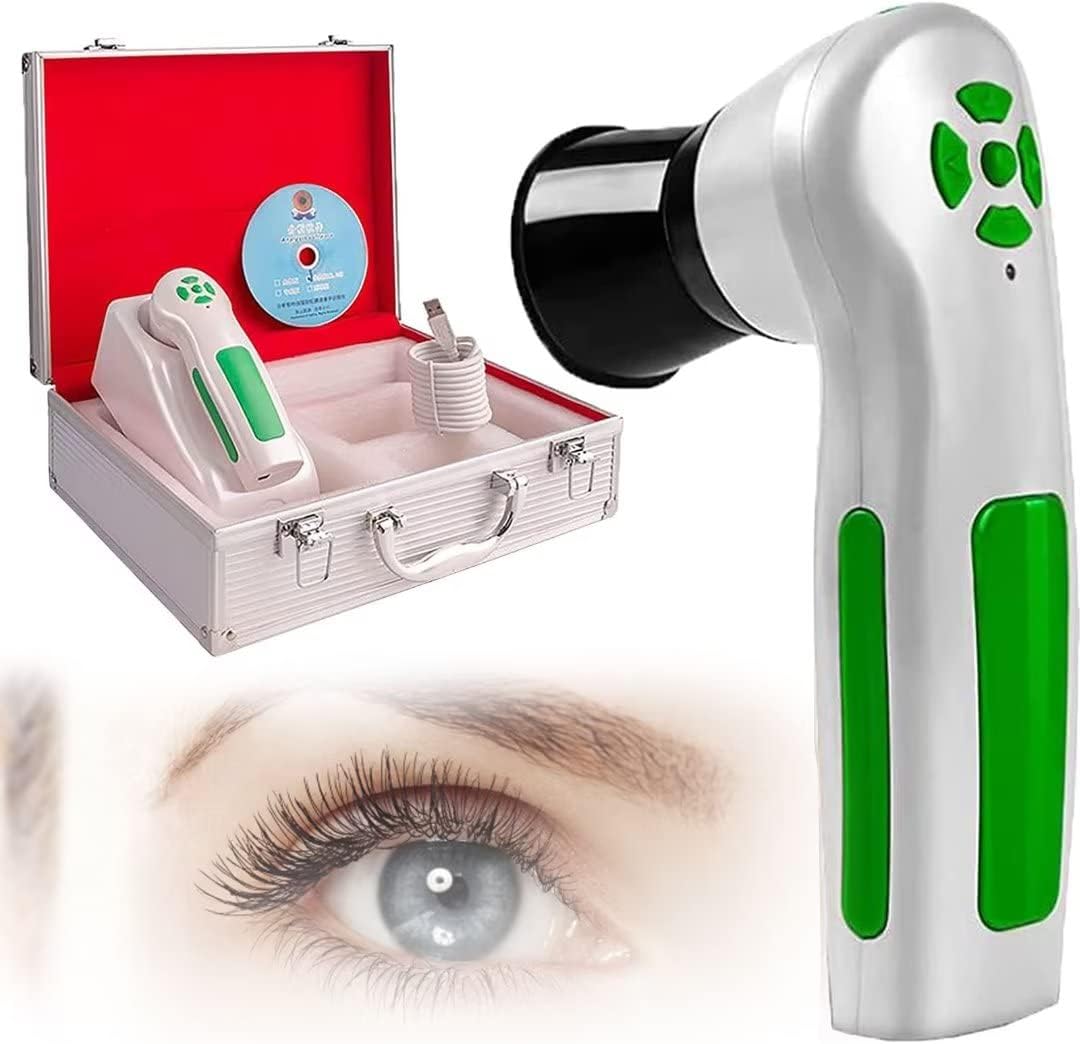 Iris Analysis,Autofocus 12 Million High Resolution Usb2.0 Interface Iriscope Diagnostic Eye Camera with Hd 30x Iris Lens and Driver Free Analysis Software