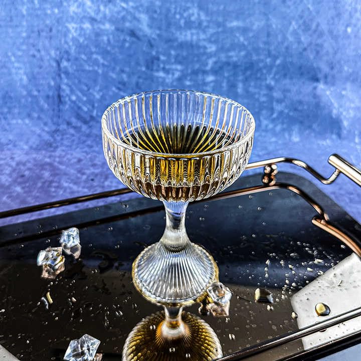 BLISS START Cocktail Coupe Glasses, Set of 2, Clear Crystal Glass with Stem, Perfect for Drinking Champagne, Sweet Wine, Martini, and Cosmopolitan, Dishwasher Safe 3