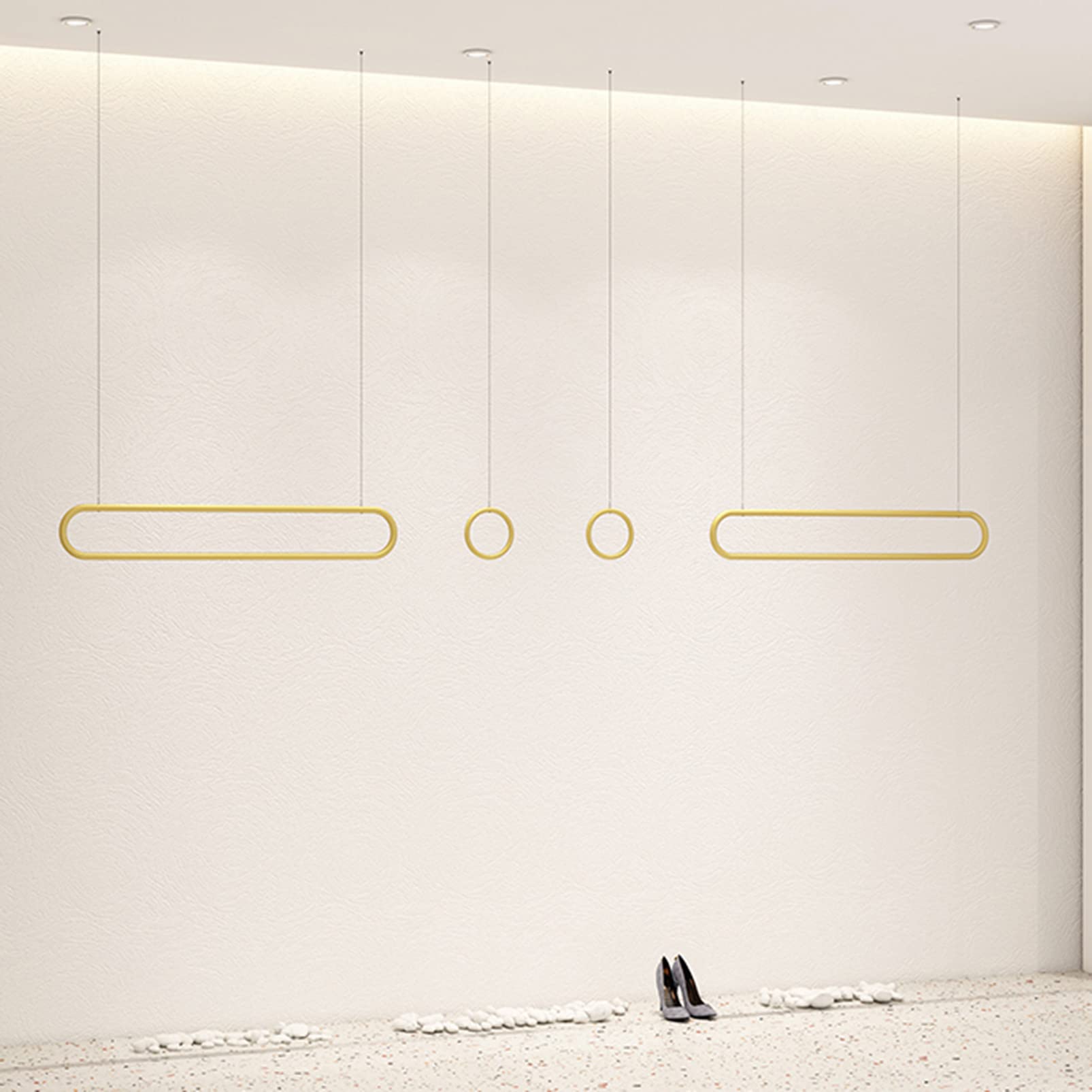 Appendiabiti da soffitto Appendiabiti in Metallo, Altezza Regolabile Asta per Indumenti Commerciali per impieghi gravosi, Portasciugamani per l'organizzazione del Bagno