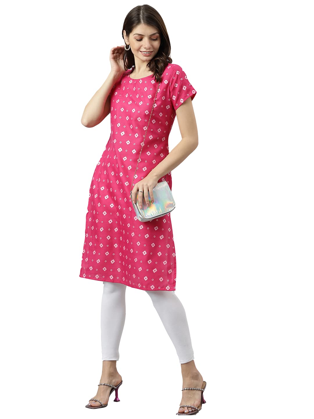 ANNI DESIGNER Women Rayon Straight Printed Kurta (Sanem_NEW01)