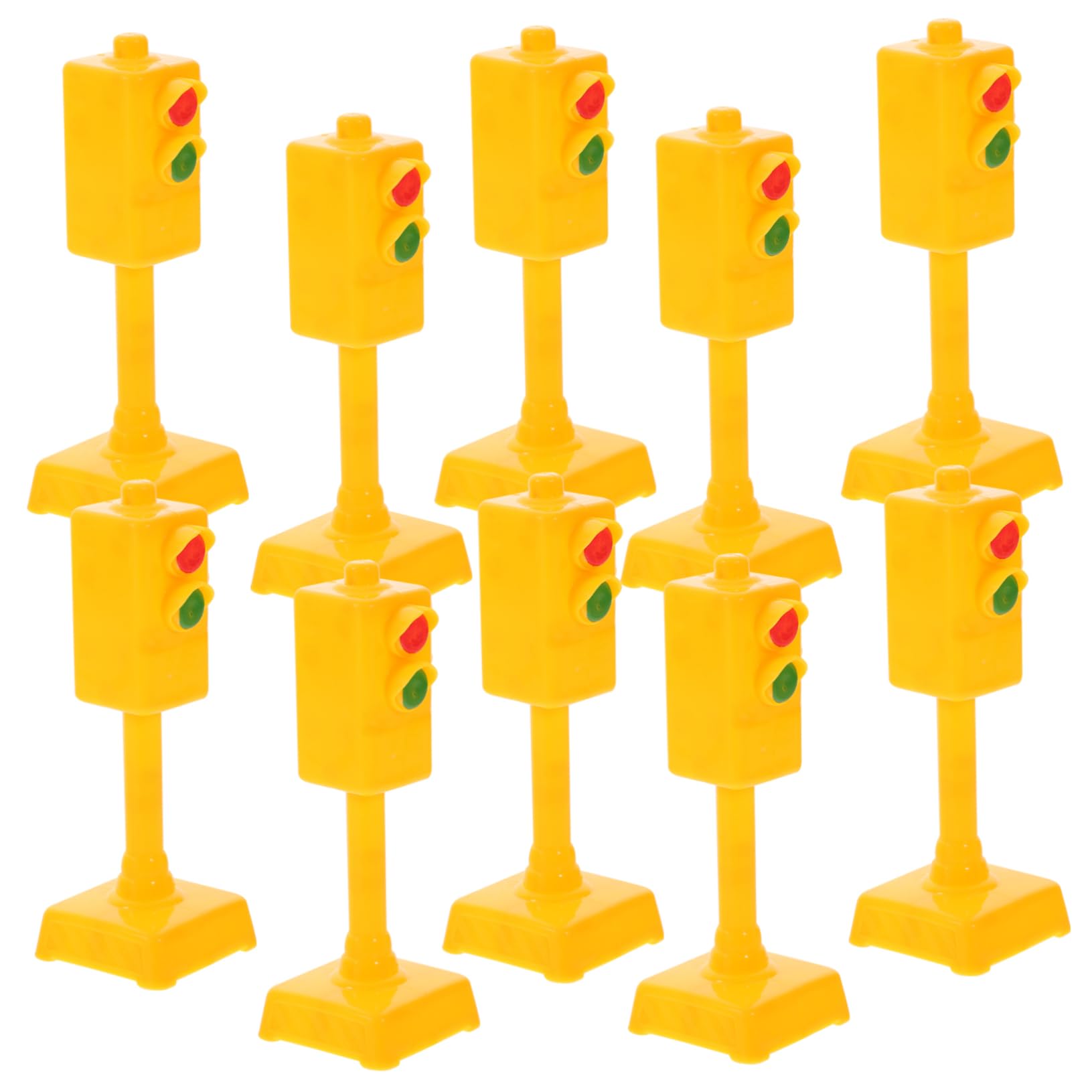 Toddmomy Traffic Light Decor for Boys and Girls 10pcs Mini Traffic Signal Toys Bright Colors Abs Material Realistic Models