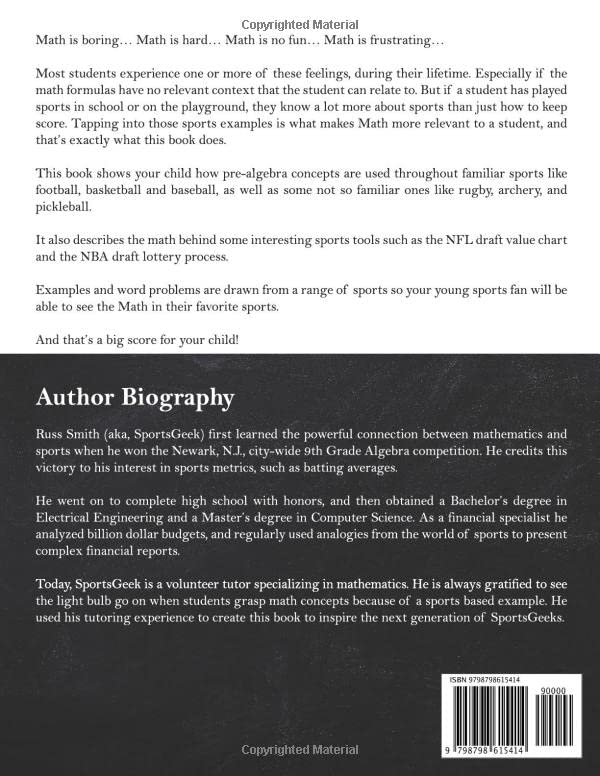 Pre-Algebra Word Problems For Sports Fans: Practical Pre-Algebra Workbook For Grades 6-9 Using Sports Trivia & Examples To Understand - Expressions ... Theorem - Probability And Statistics - Image 2