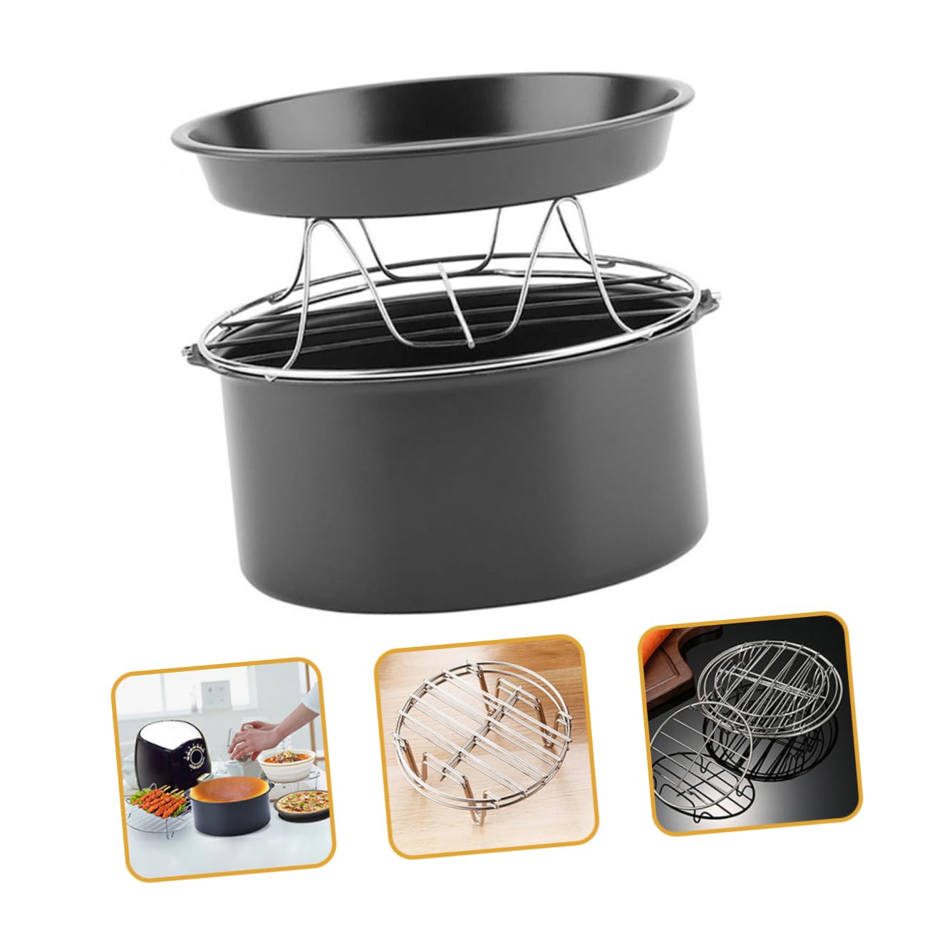 ABOOFAN Moules Pour Friteuse à Air Chaud Accessoires De Cuisson Moules à Pâtisserie Ustensiles Pour Gâteaux Ensemble Pratique Pour Friter à Air